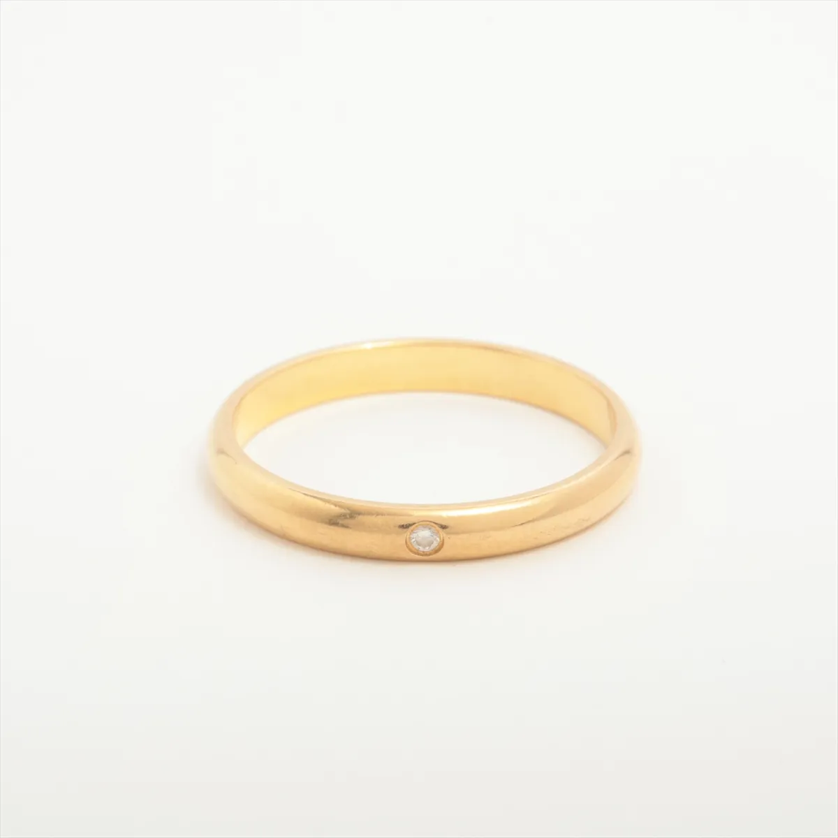 Wedding 1P Diamond Ring 750 (Yellow Gold) 2.5g 55 LBH091