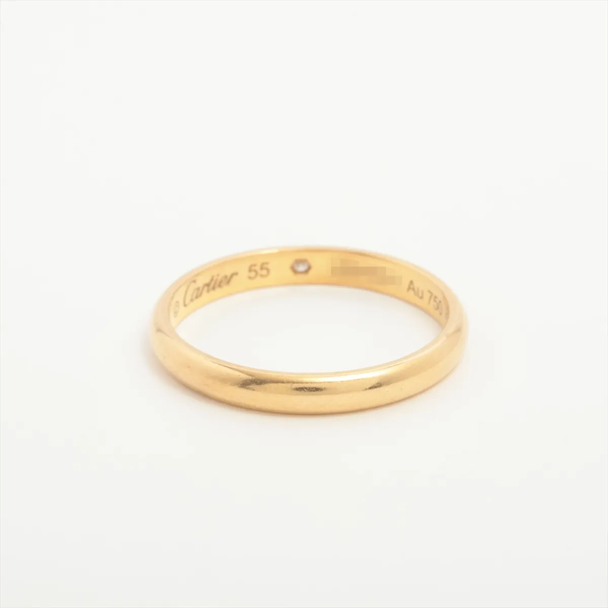 Wedding 1P Diamond Ring 750 (Yellow Gold) 2.5g 55 LBH091 — view 2