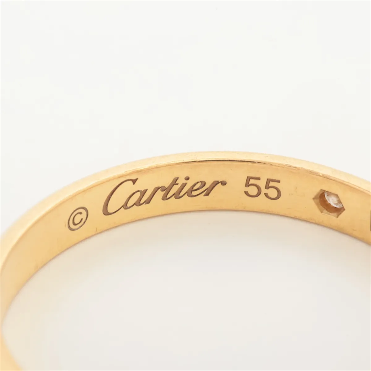 Wedding 1P Diamond Ring 750 (Yellow Gold) 2.5g 55 LBH091 — view 3