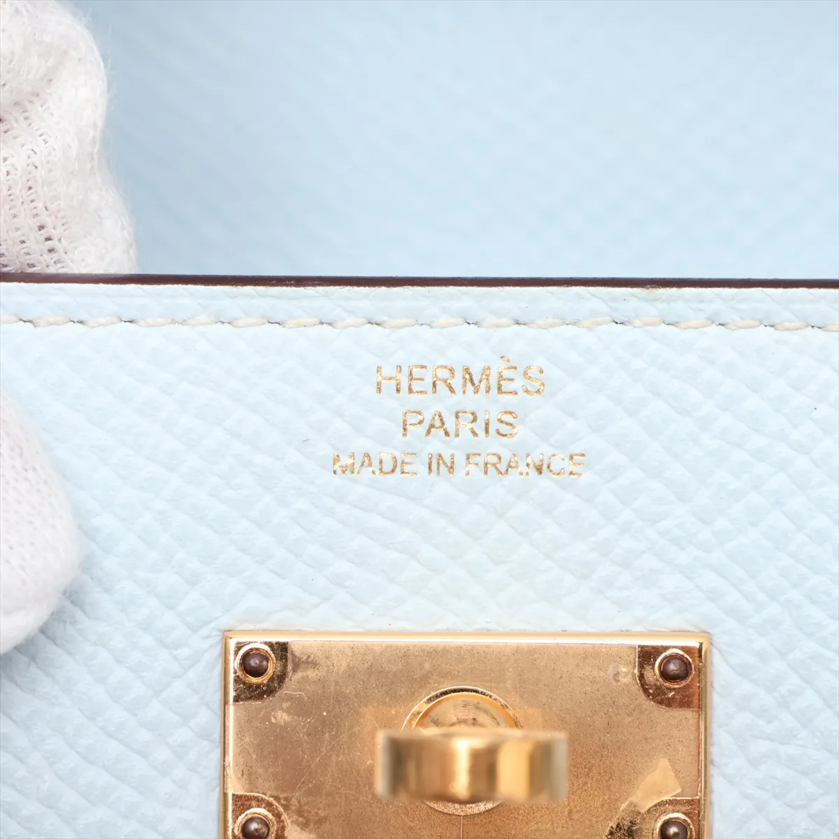[Individually packaged] Hermes Kelly Wallet To Go, Veau Epsom, Blue Brume, Gold Hardware, Z: 2021 — view 9