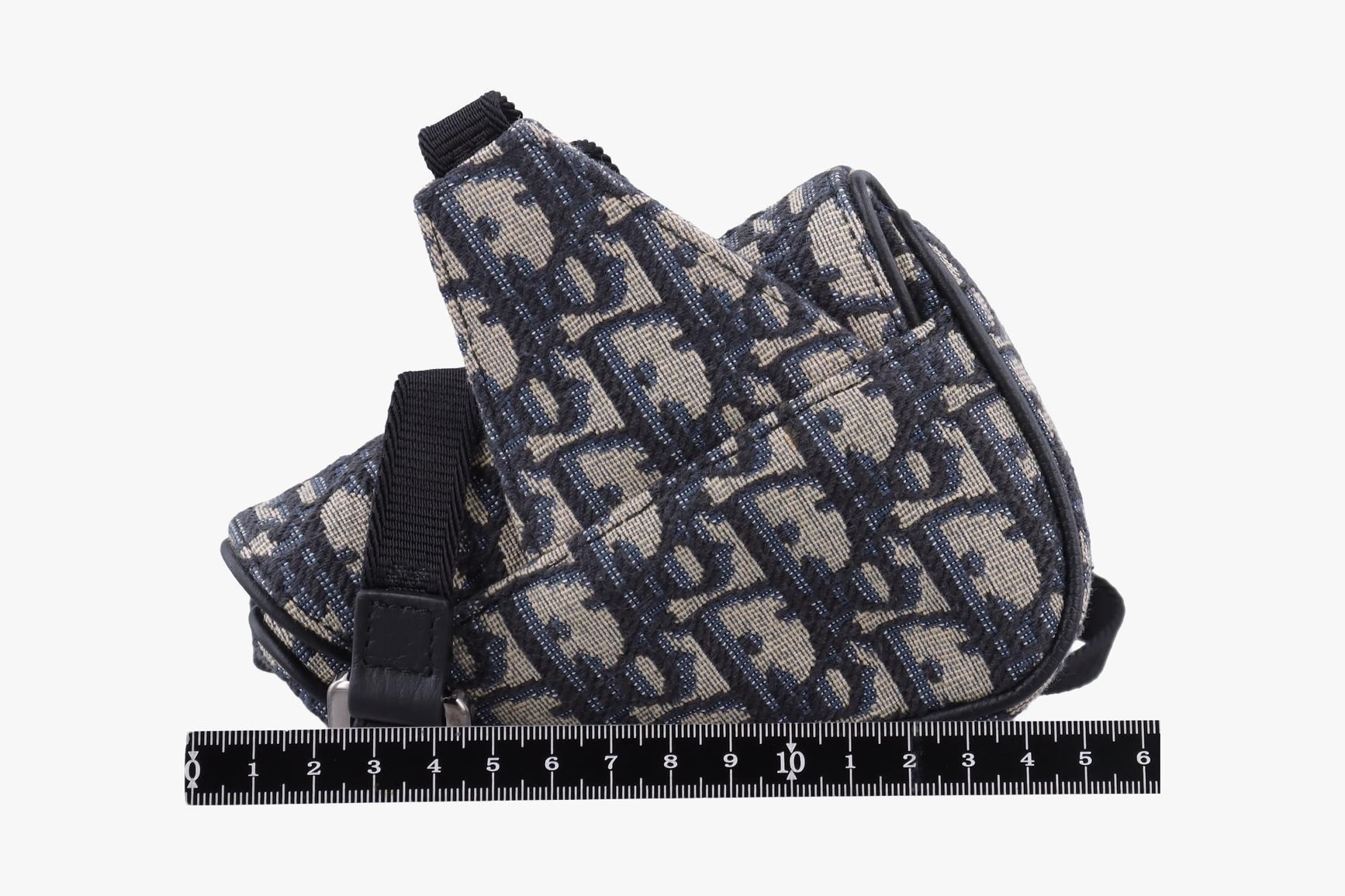 Saddle, Jacquard, Navy x Gray — view 2
