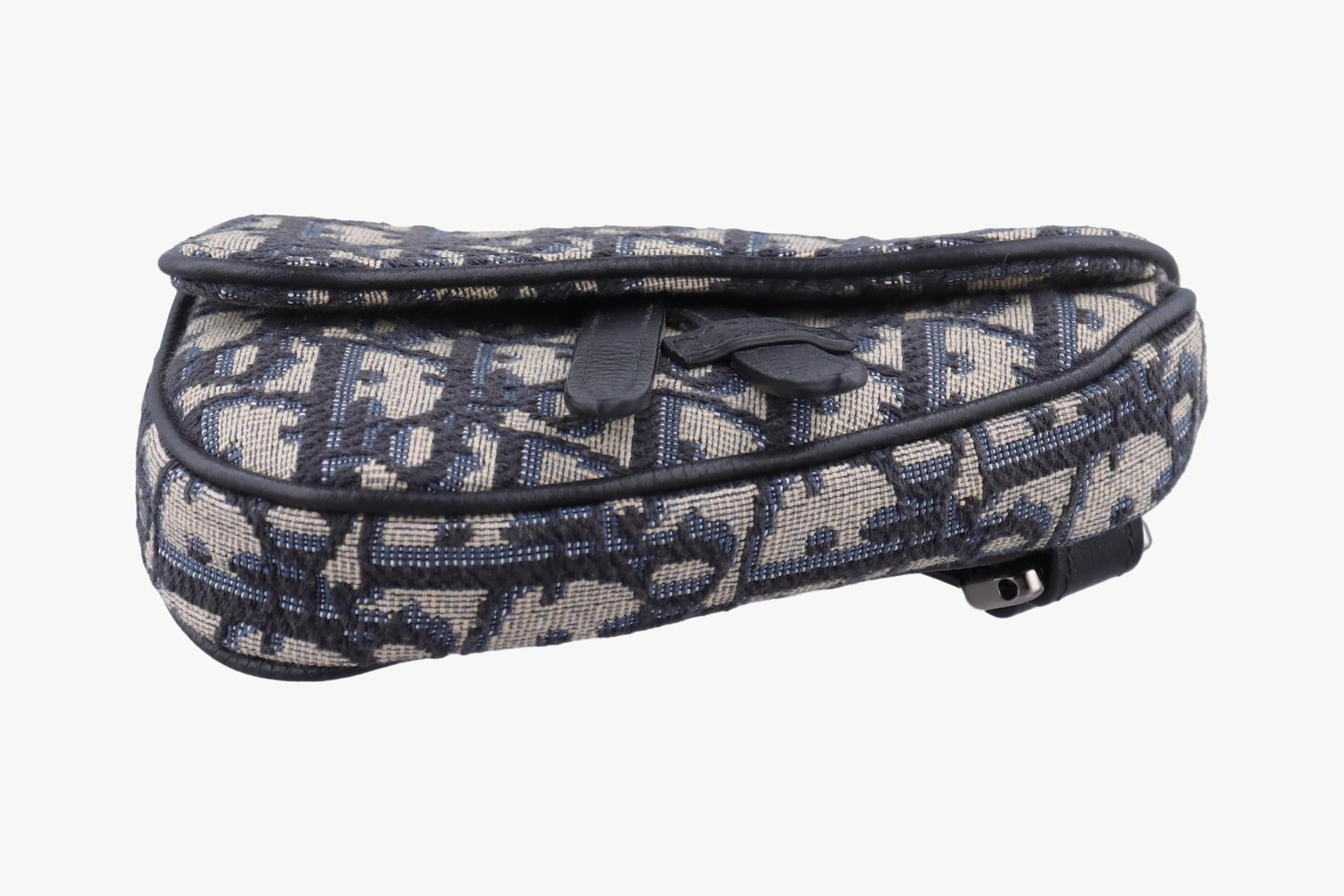 Saddle, Jacquard, Navy x Gray — view 3