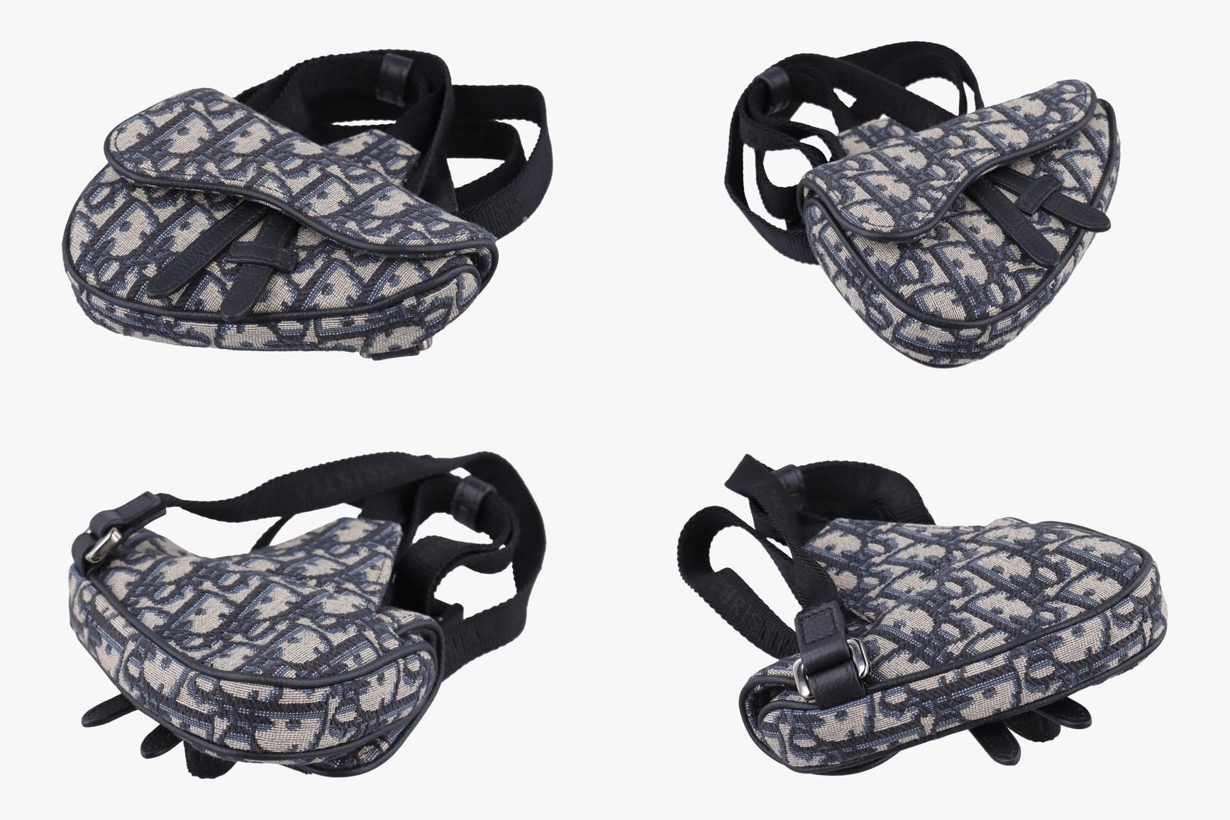 Saddle, Jacquard, Navy x Gray — view 4