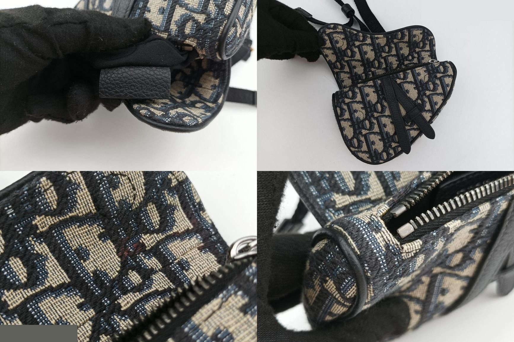 Saddle, Jacquard, Navy x Gray — view 8