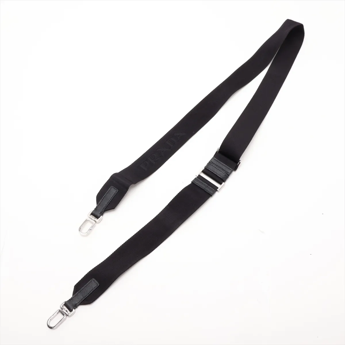 Saffiano Leather x Nylon Shoulder Bag, Black — view 5