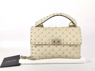 Spike Quilted Shoulder Bag Beige WB0122NAP Shoulder Bag