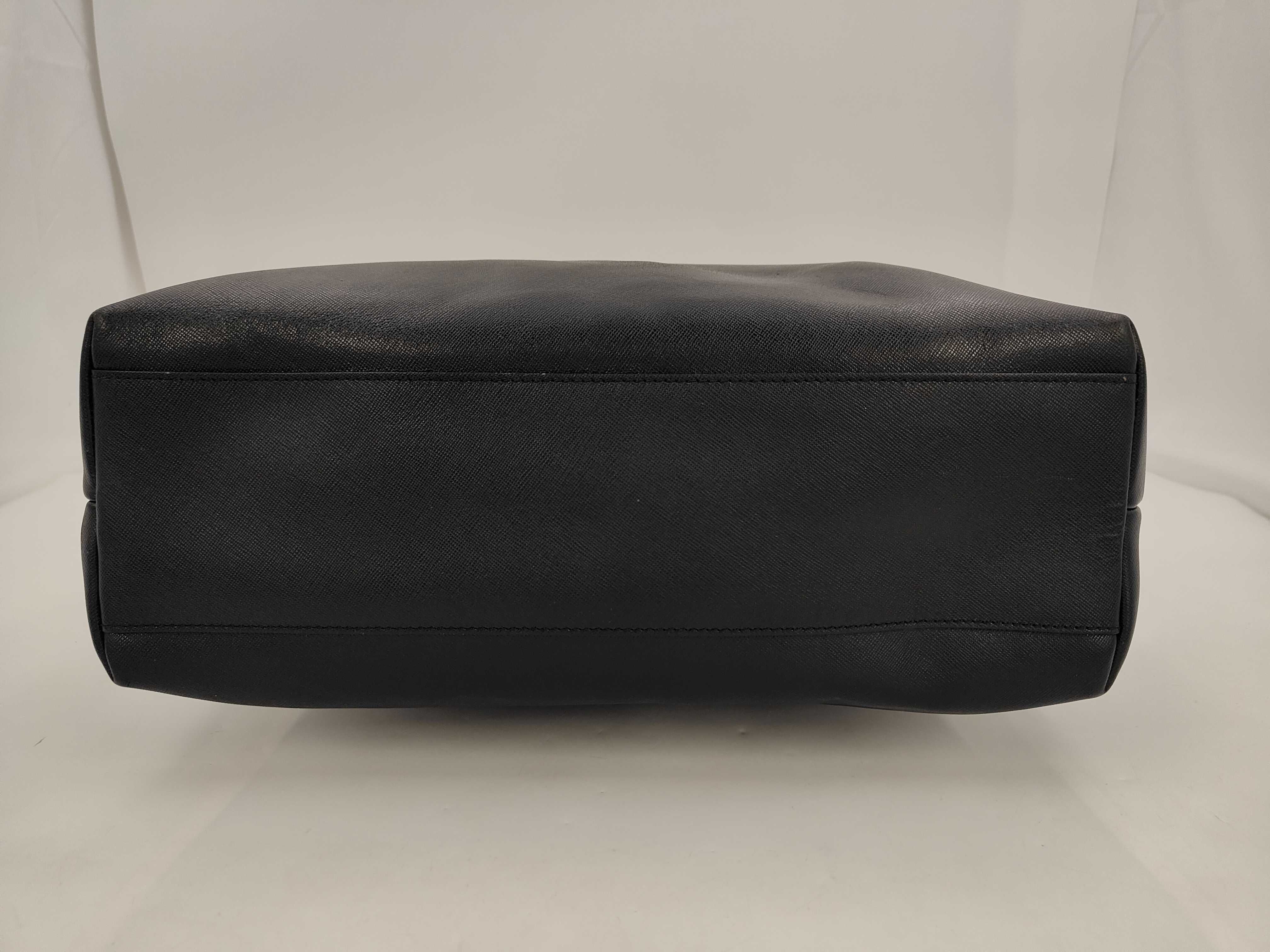 Black Leather Tote Bag — view 3