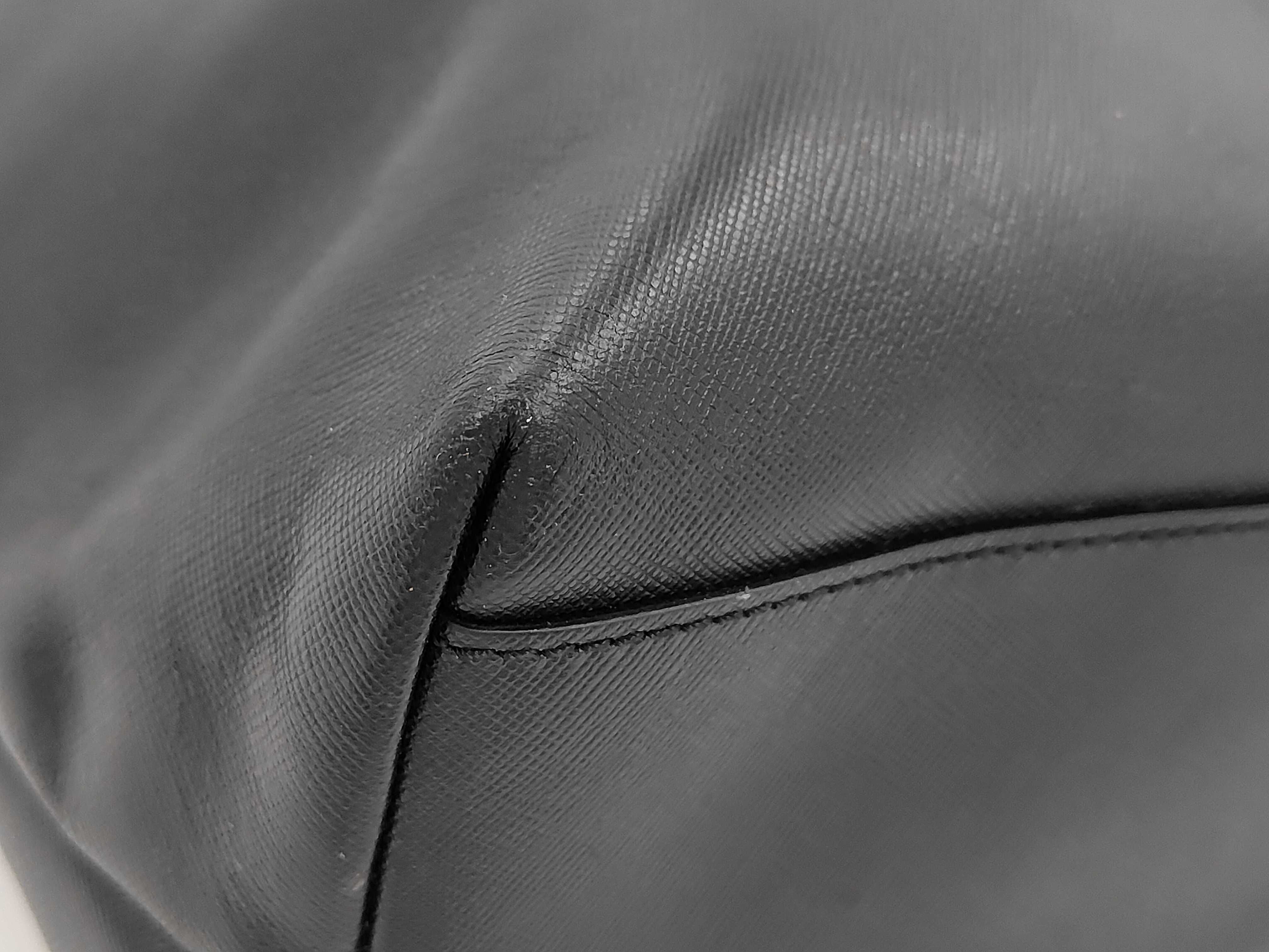 Black Leather Tote Bag — view 4