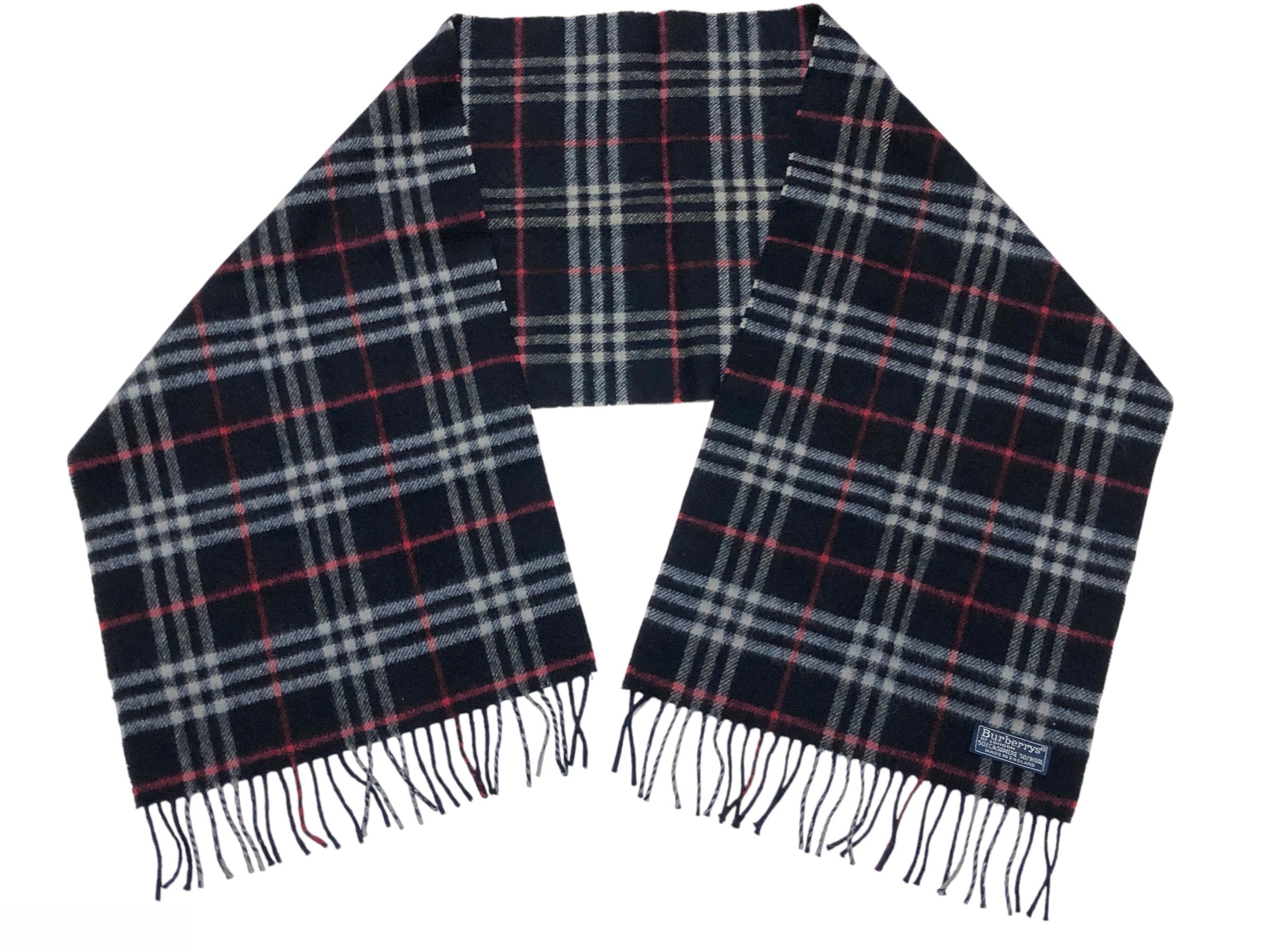 scarf, check pattern, cashmere x wool. — view 2