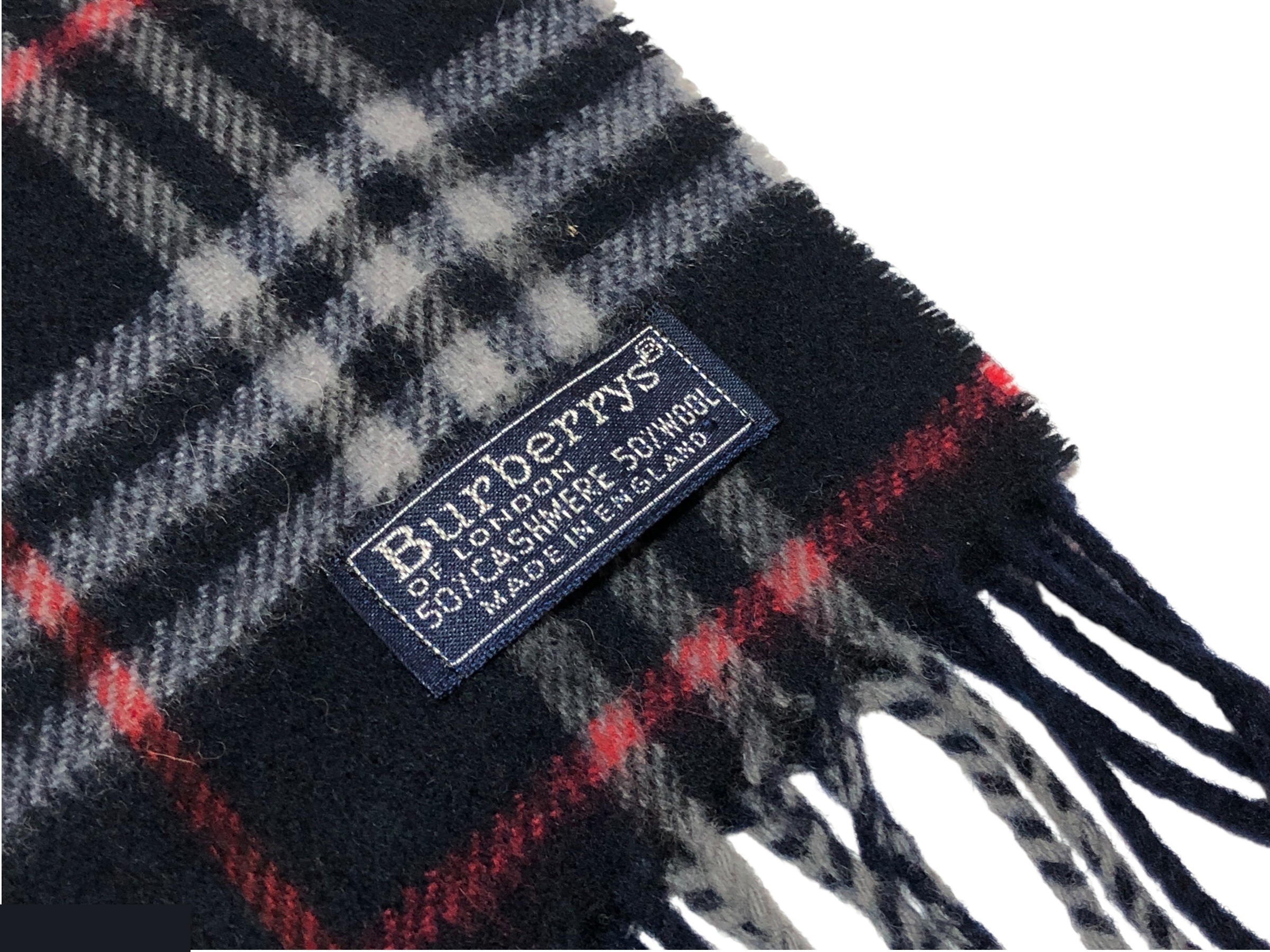 scarf, check pattern, cashmere x wool. — view 3