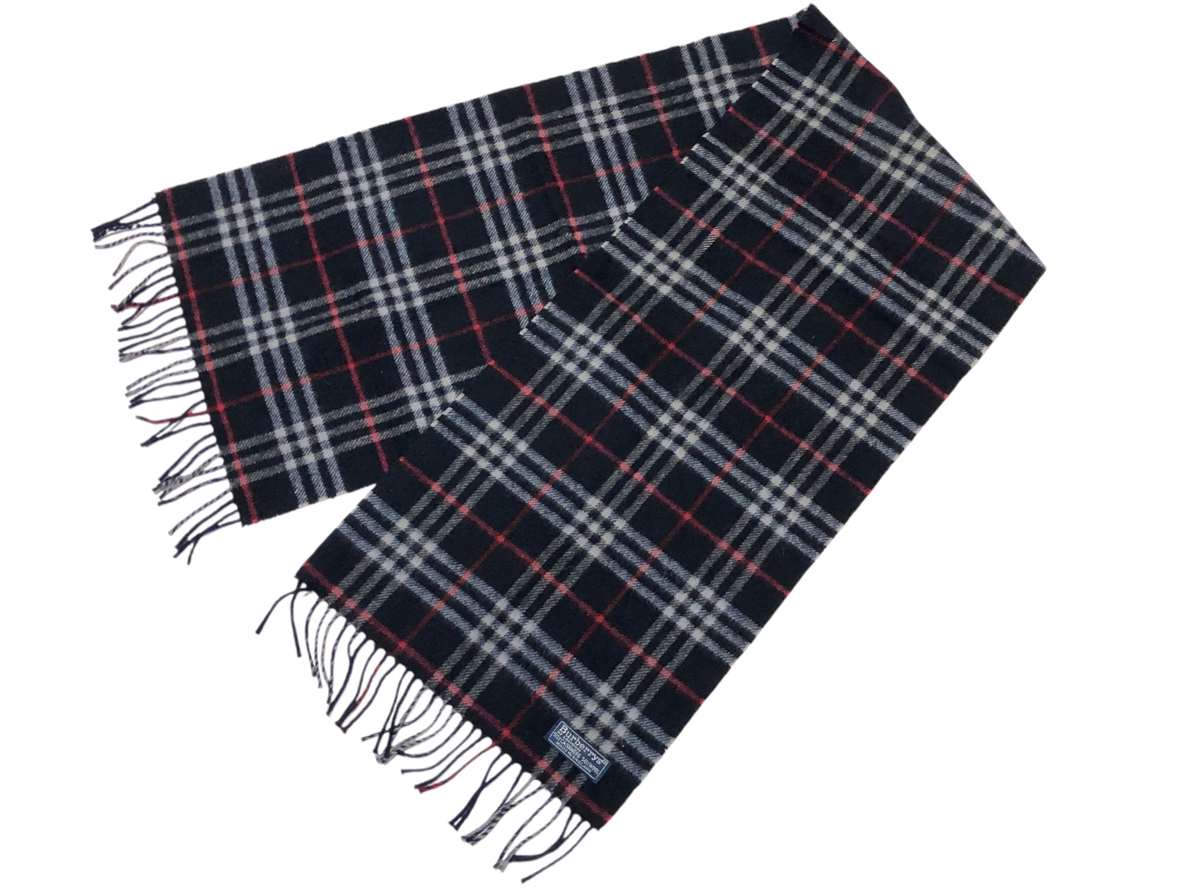 scarf, check pattern, cashmere x wool. — view 4