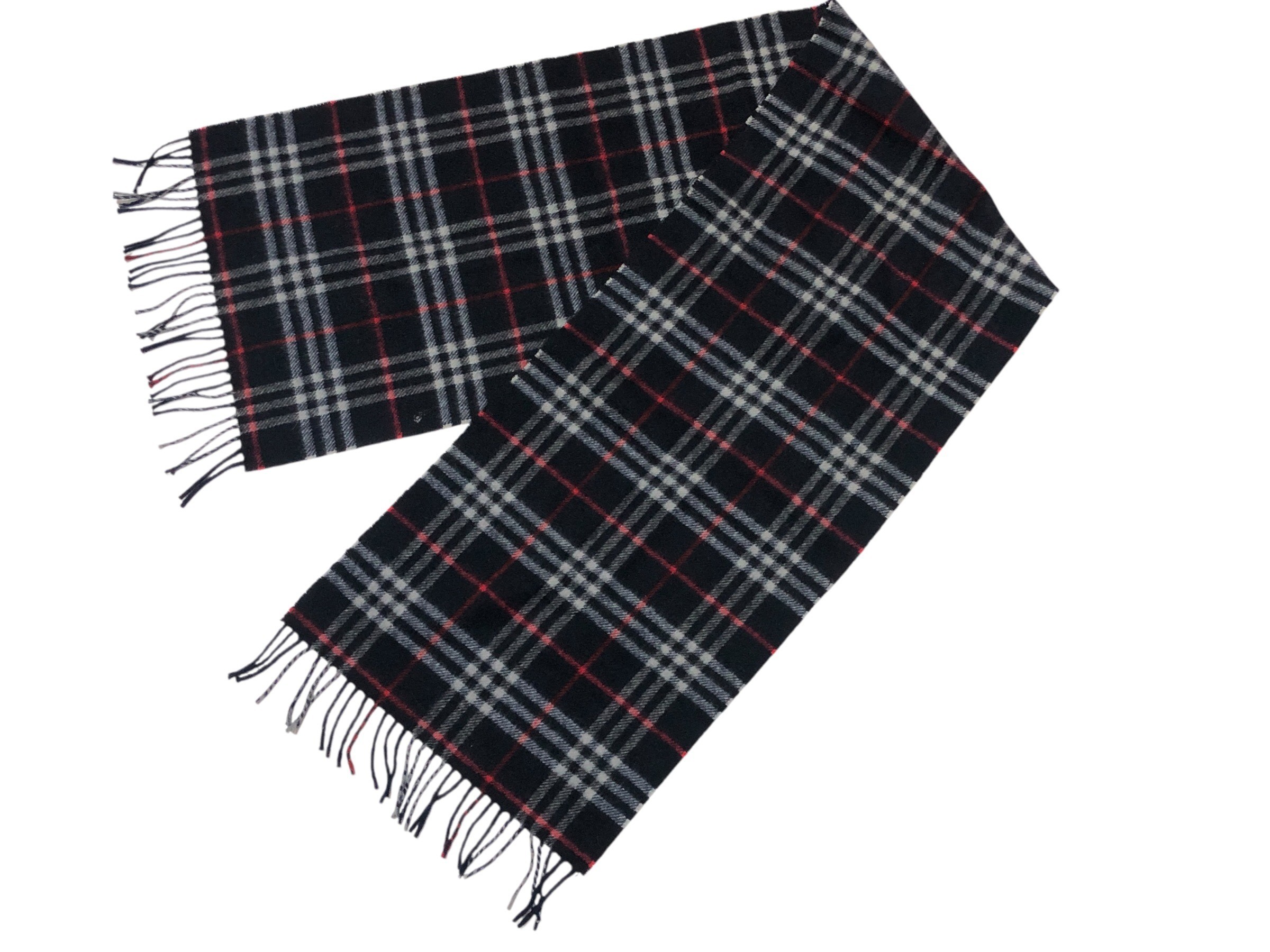 scarf, check pattern, cashmere x wool. — view 5