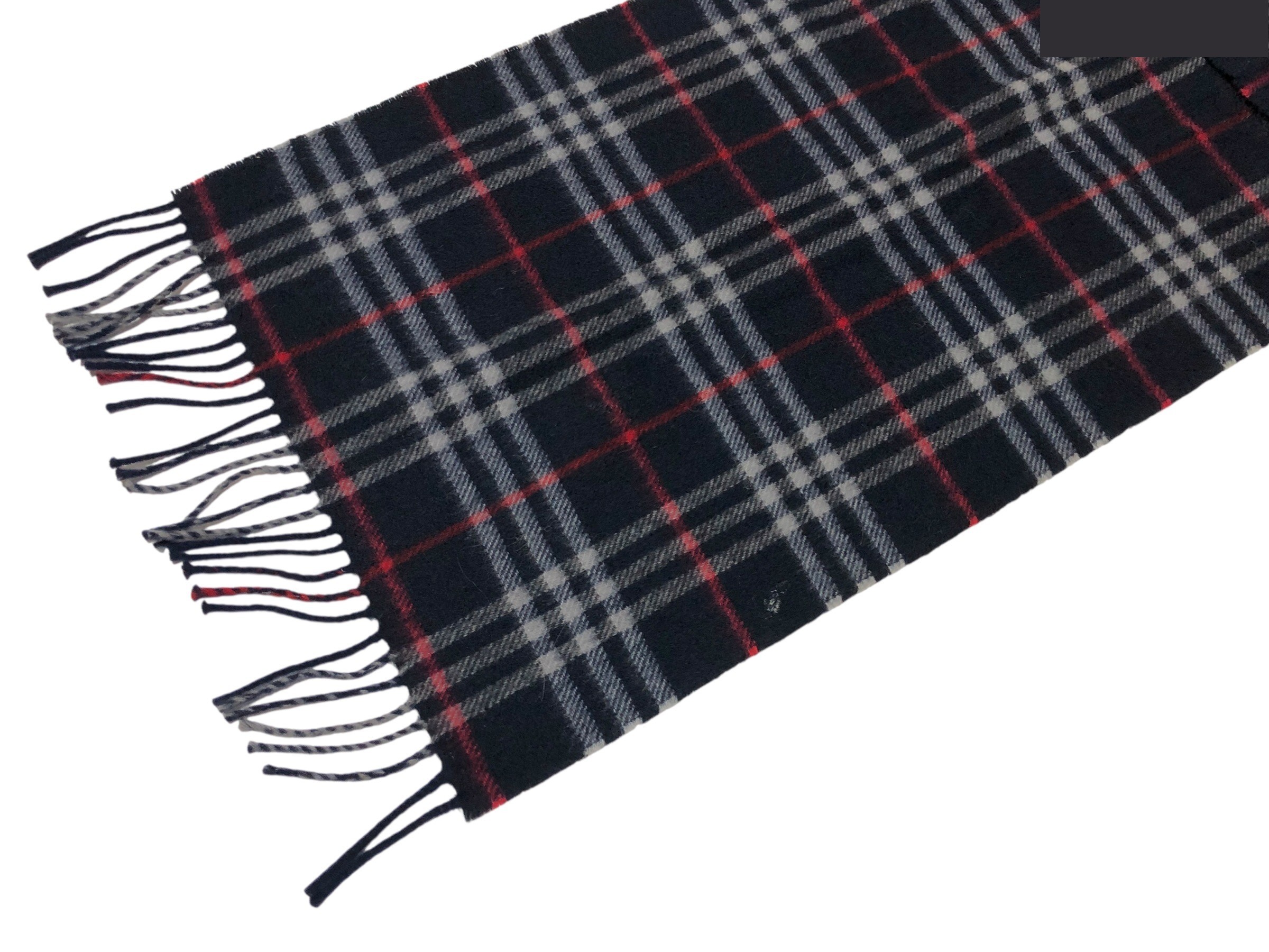scarf, check pattern, cashmere x wool. — view 6