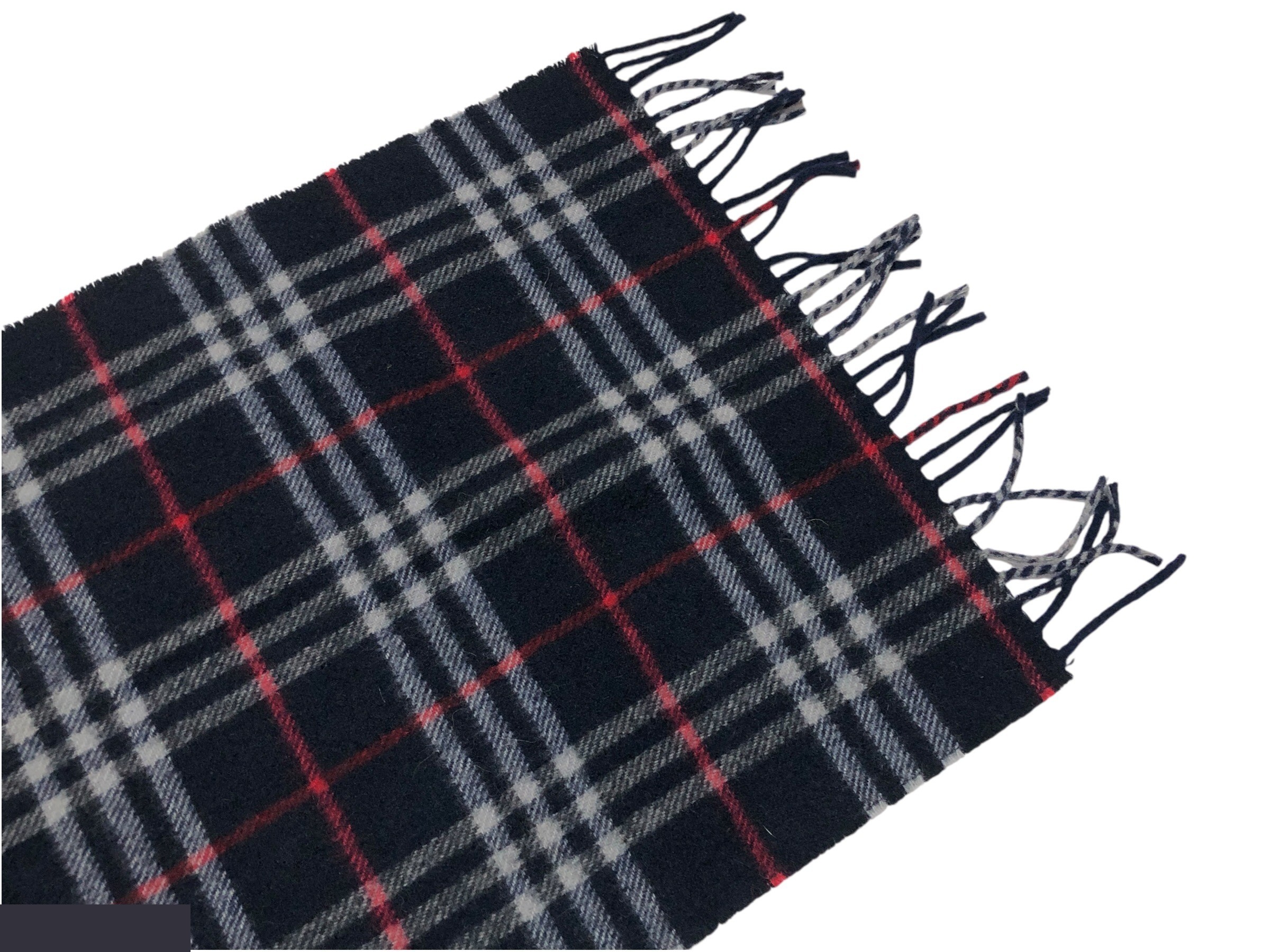 scarf, check pattern, cashmere x wool. — view 9