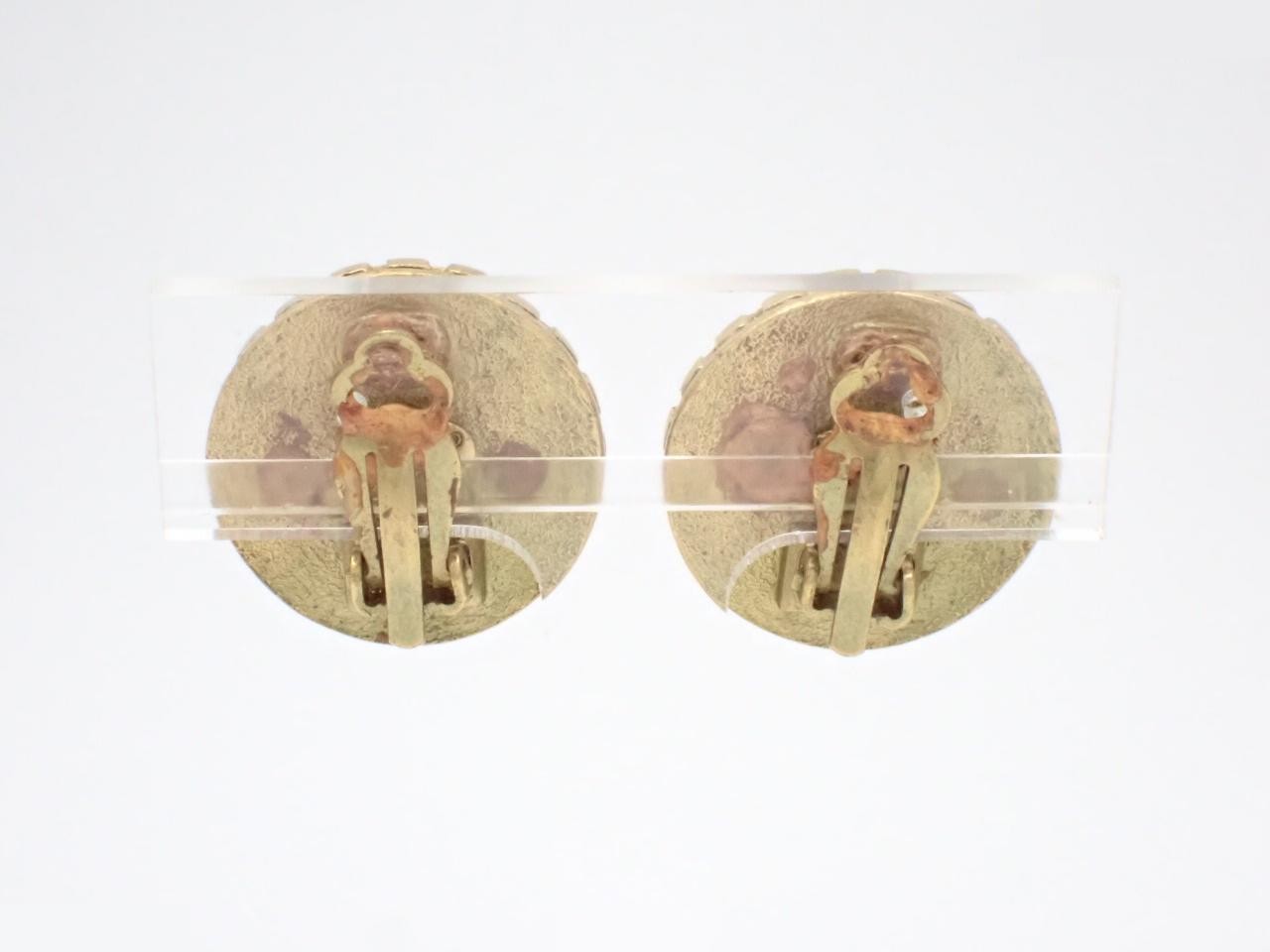 Earrings, Circle, Chain, Gold — view 2