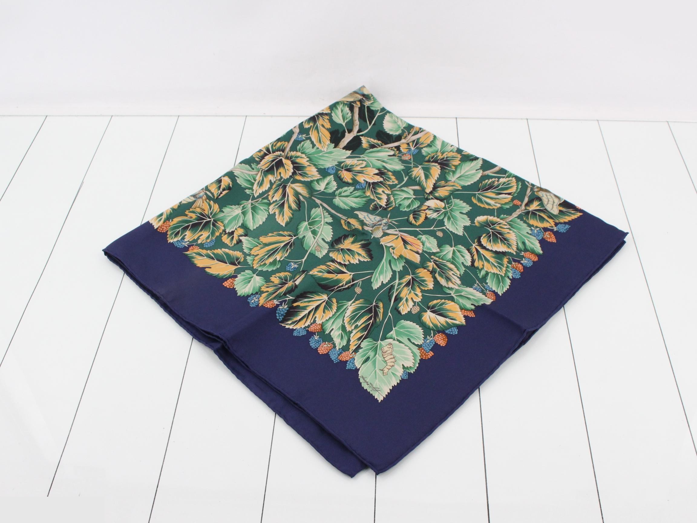 scarf, Carre 90, "The Silk Tree," with box. — view 2