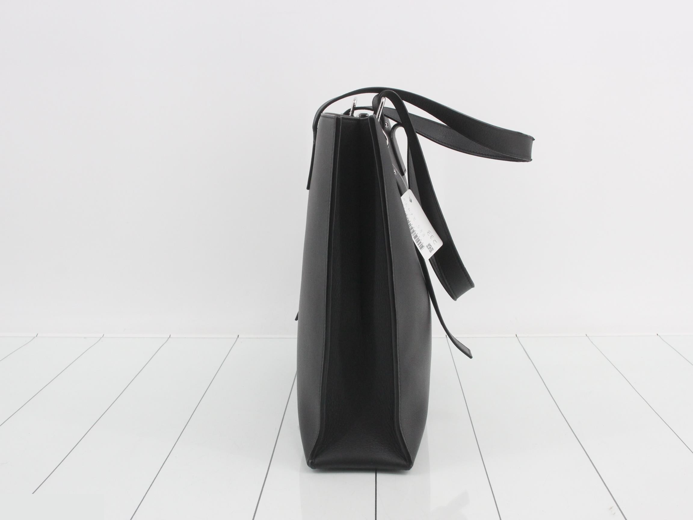 Buckle Horizontal Anagram Tote Bag, Black — view 4