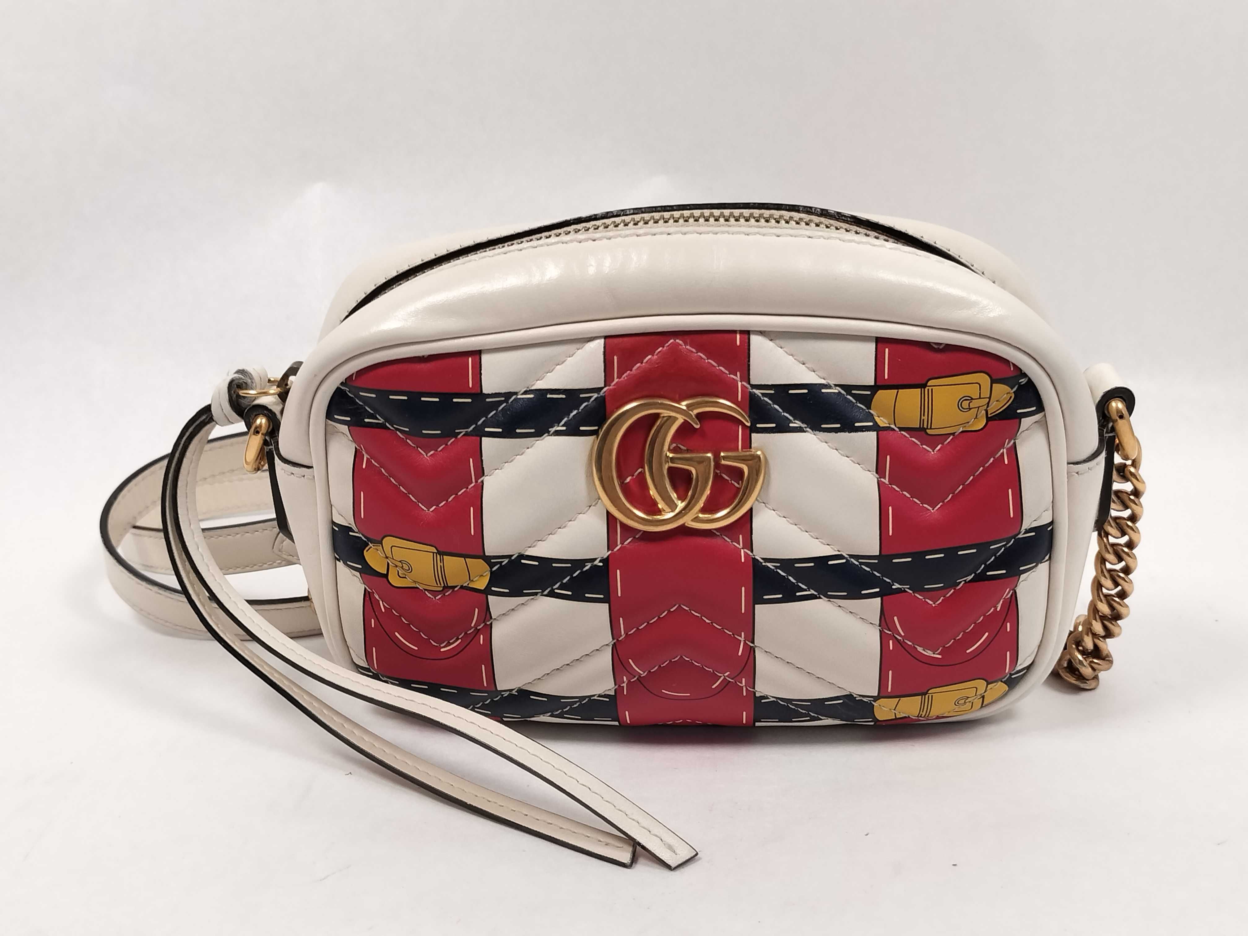 GG Marmont Leather Chain Shoulder Bag, Multicolor, 448065