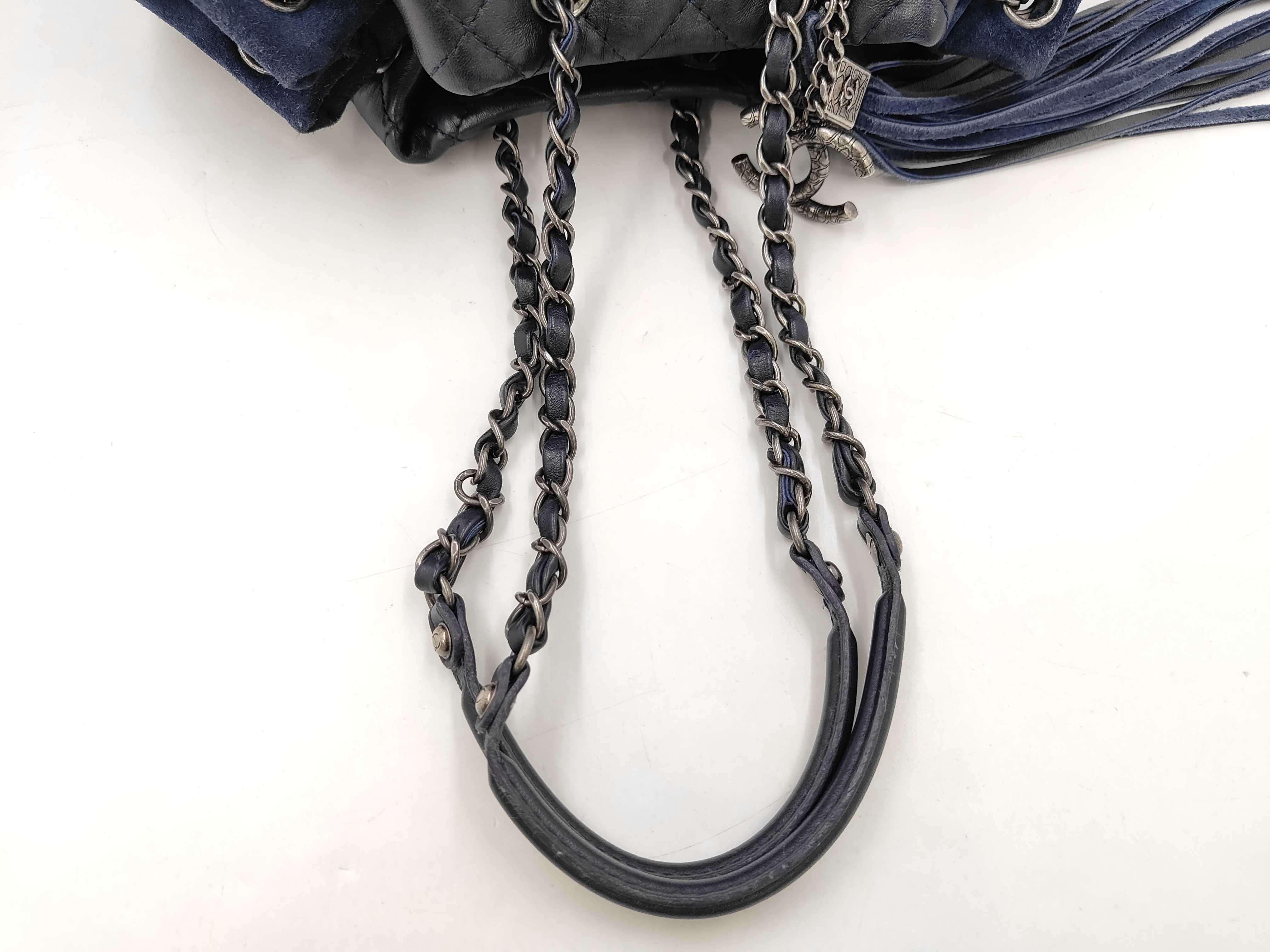 Coco Mark Patchwork Drawstring Bag Shoulder Bag — view 3