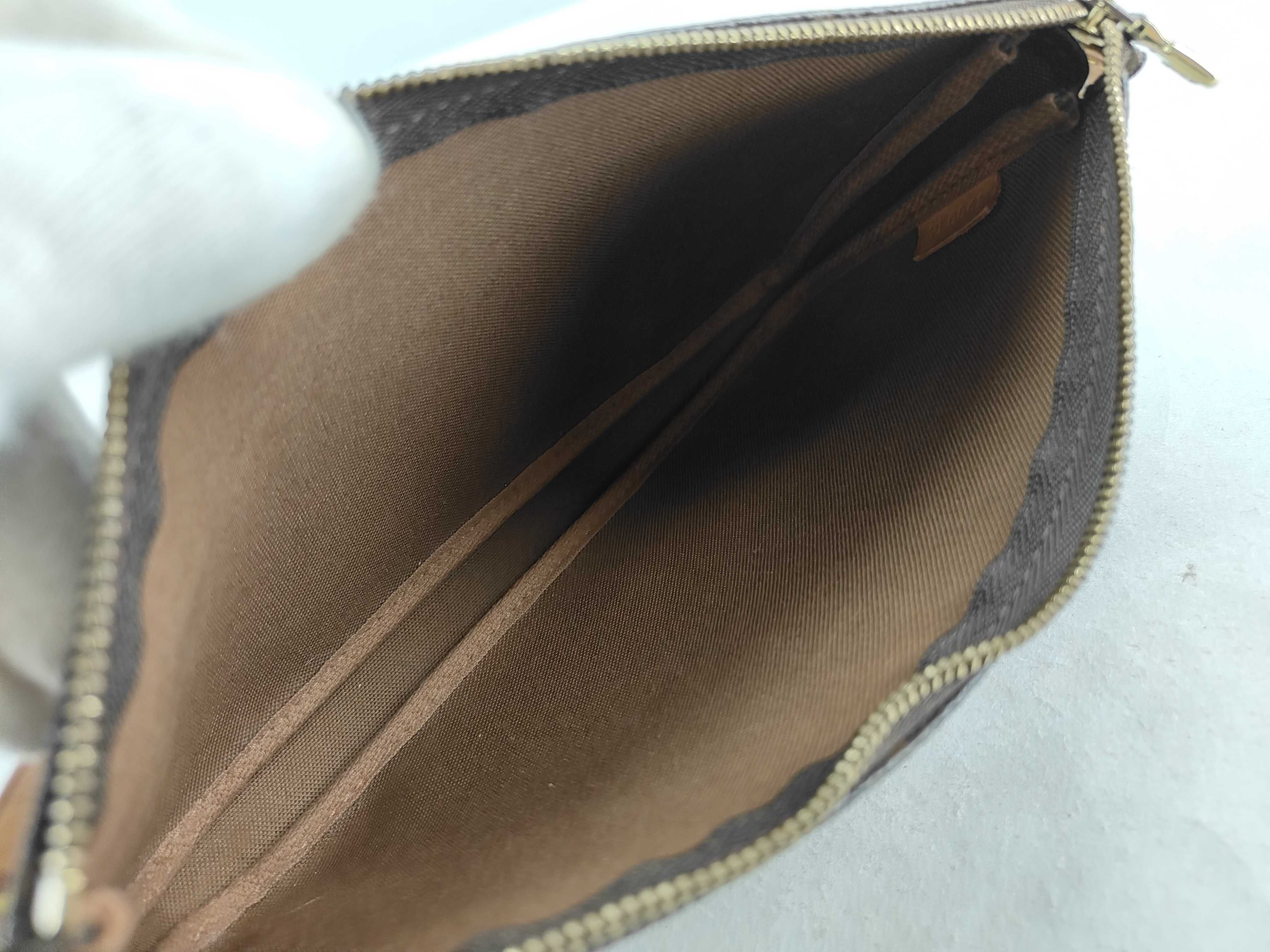 Monogram Vuitton M51980 Pochette Accessoires Handbag Monogram Canvas Brown Shoulder Bag — view 11