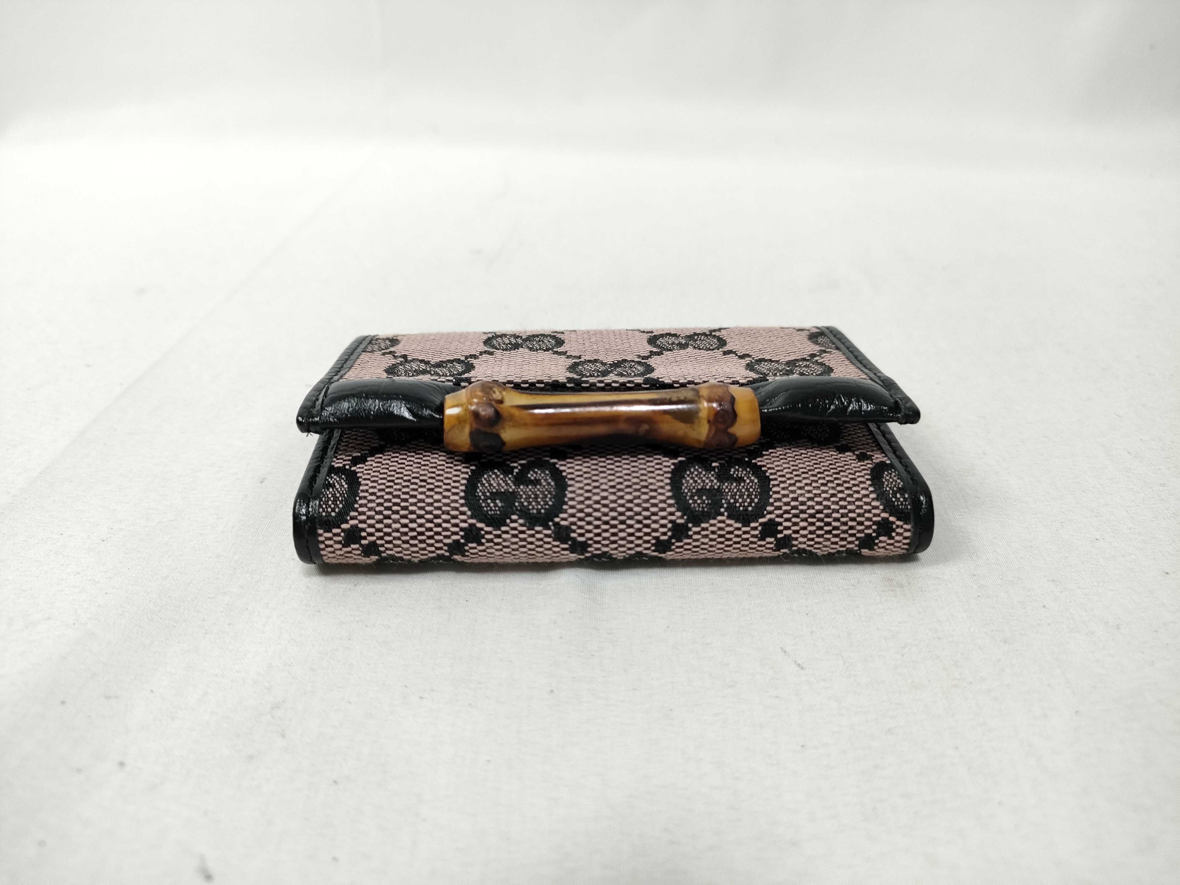 GG Canvas Bamboo Key Case — view 6
