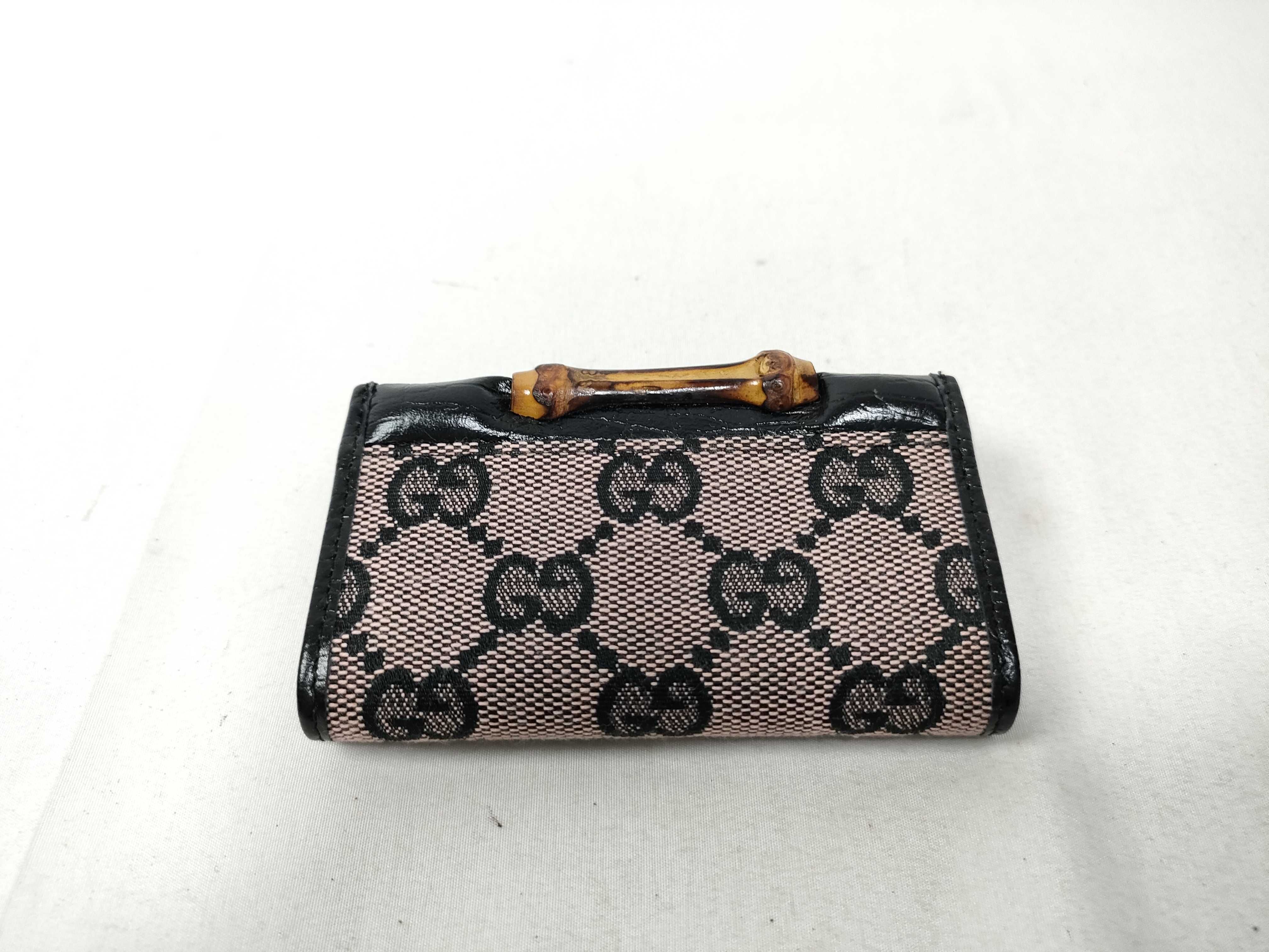 GG Canvas Bamboo Key Case — view 7