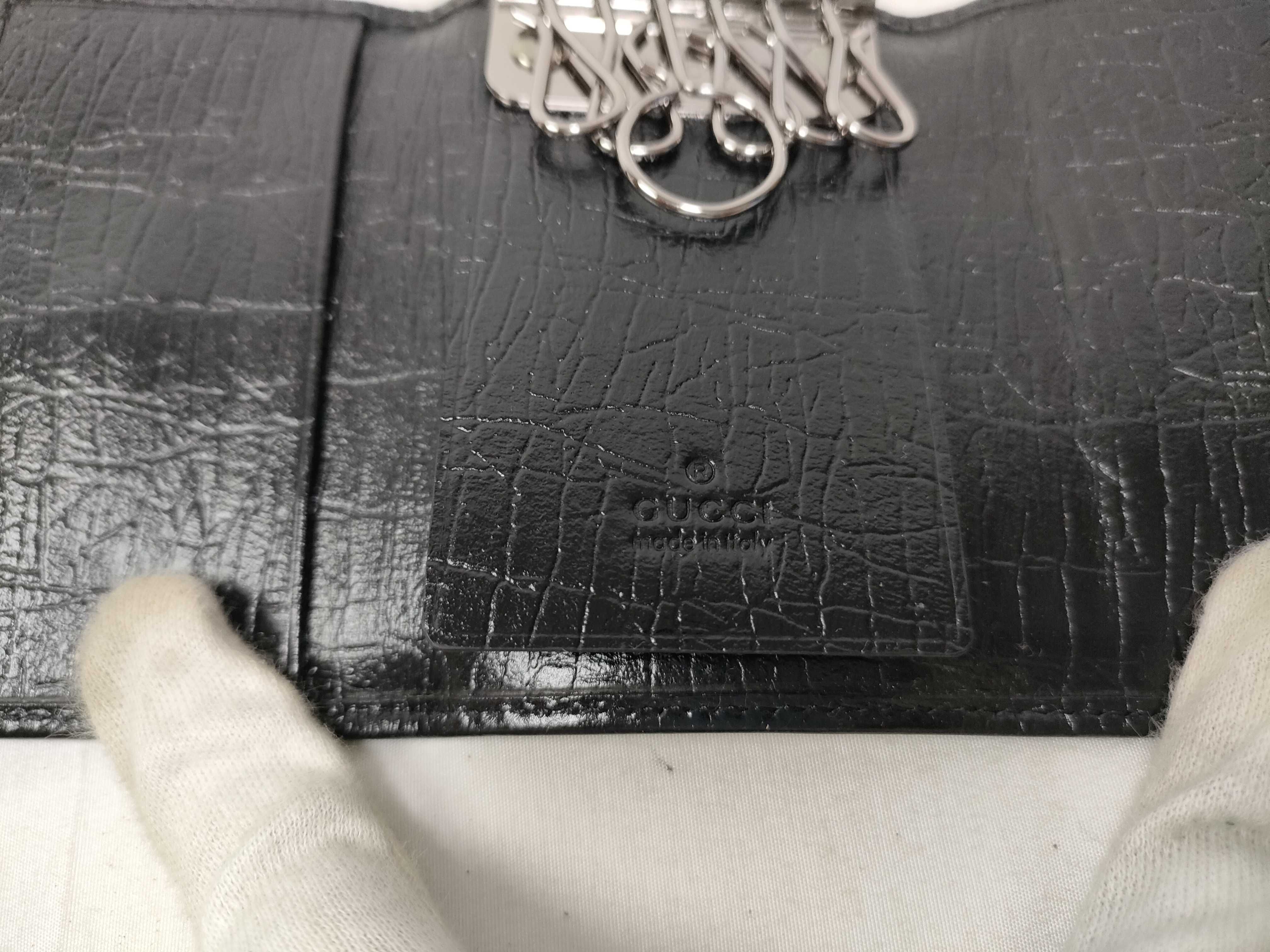 GG Canvas Bamboo Key Case — view 10