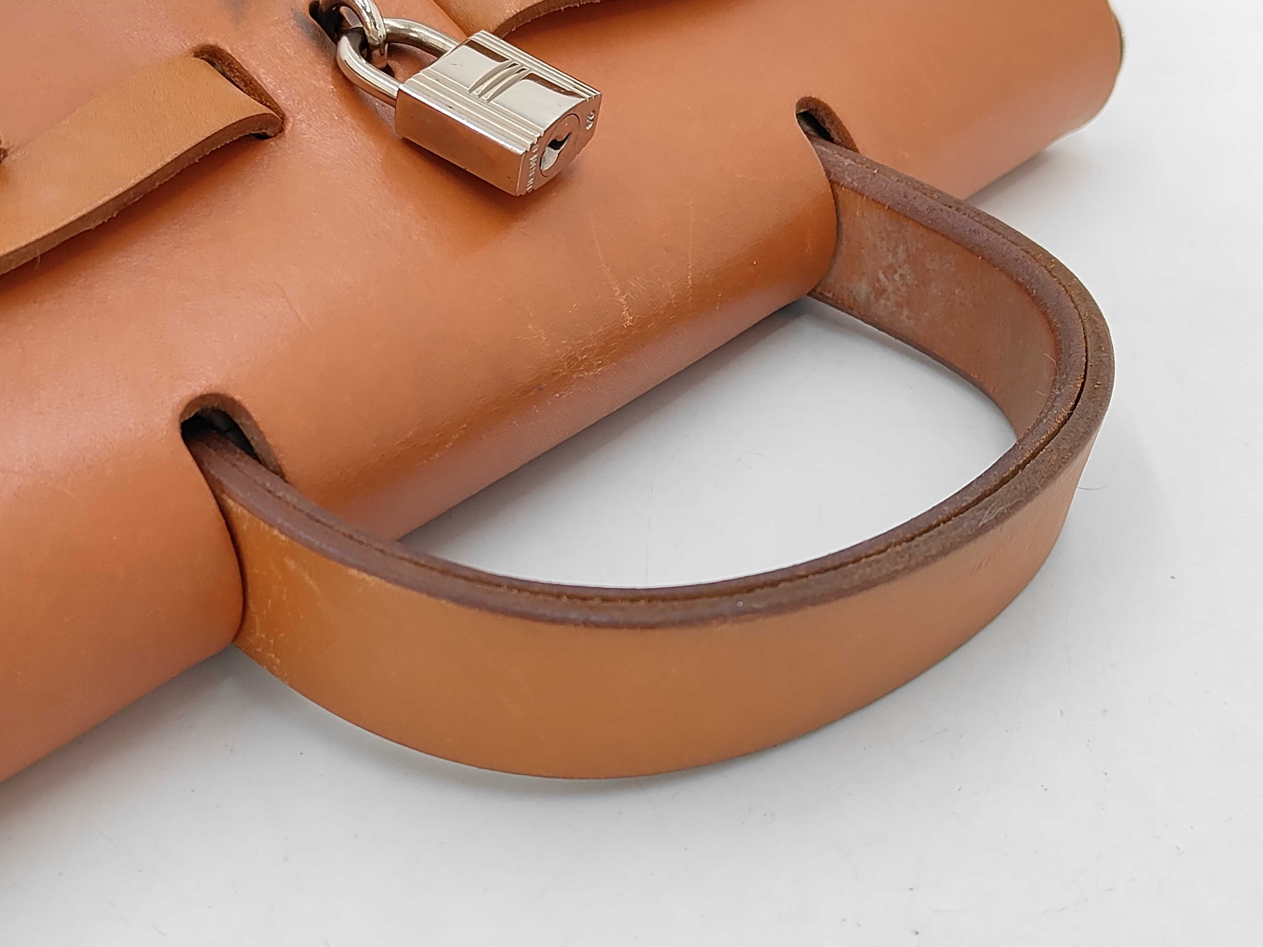 Canvas Herbag MM Silver Hardware Beige Shoulder Bag E — view 6