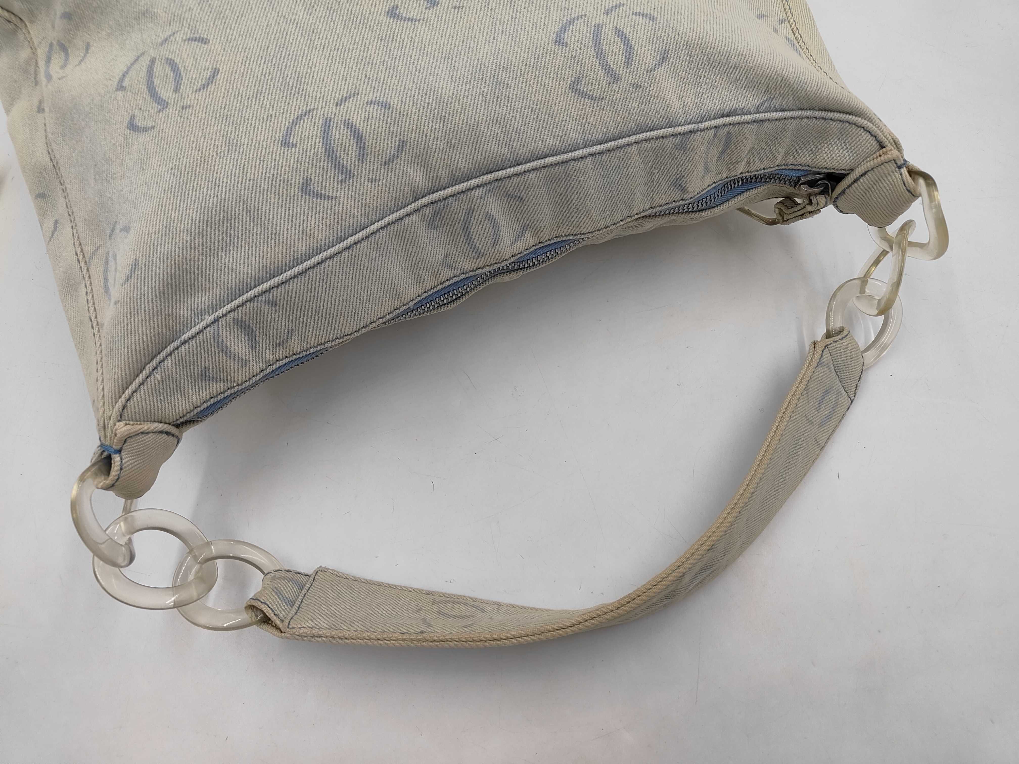 tote bag, Coco Mark, denim shoulder bag — view 3