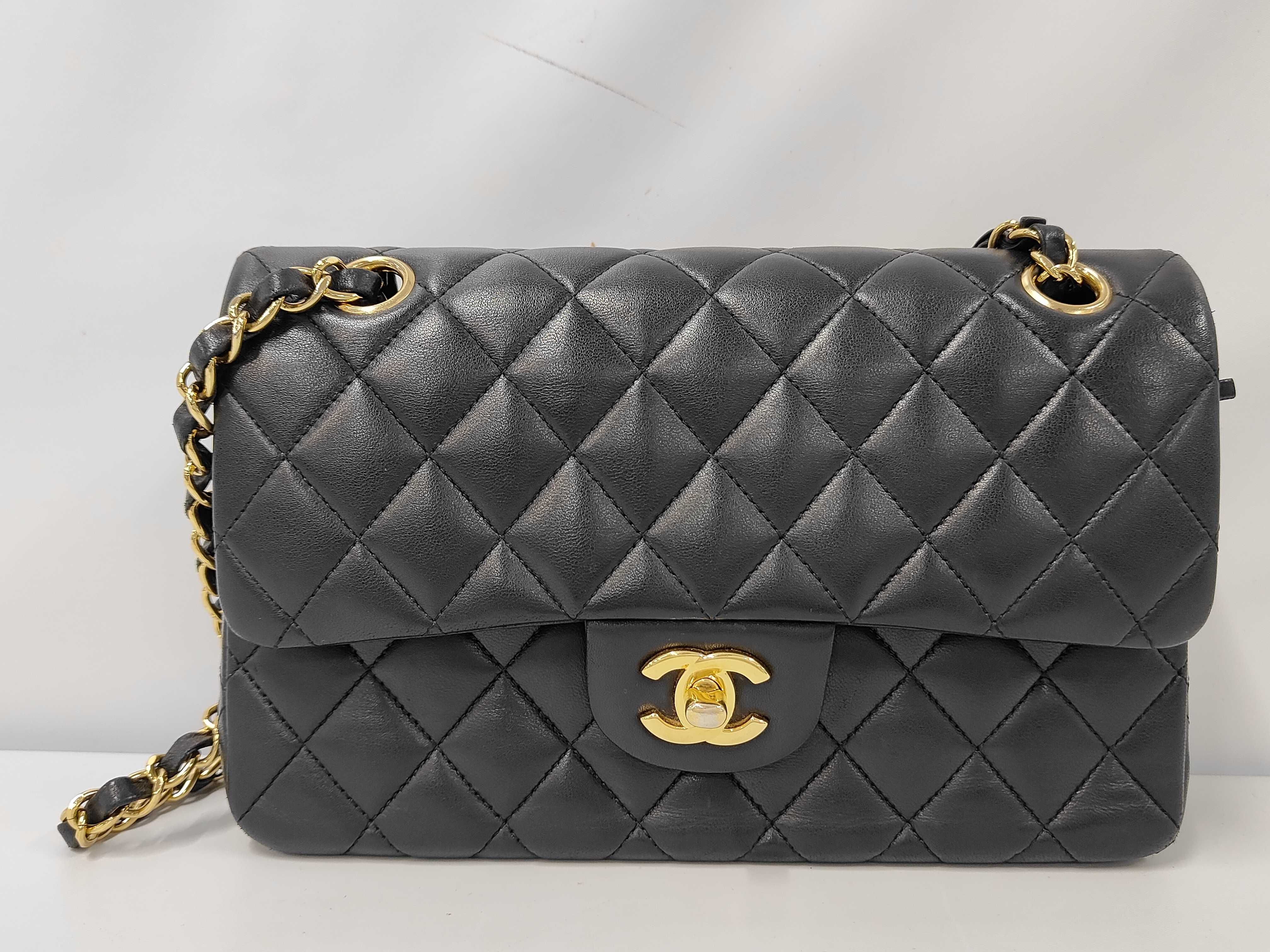 W-Flap 23 Chain Shoulder Bag, Matelassé Lambskin, Black, SS Shoulder Bag