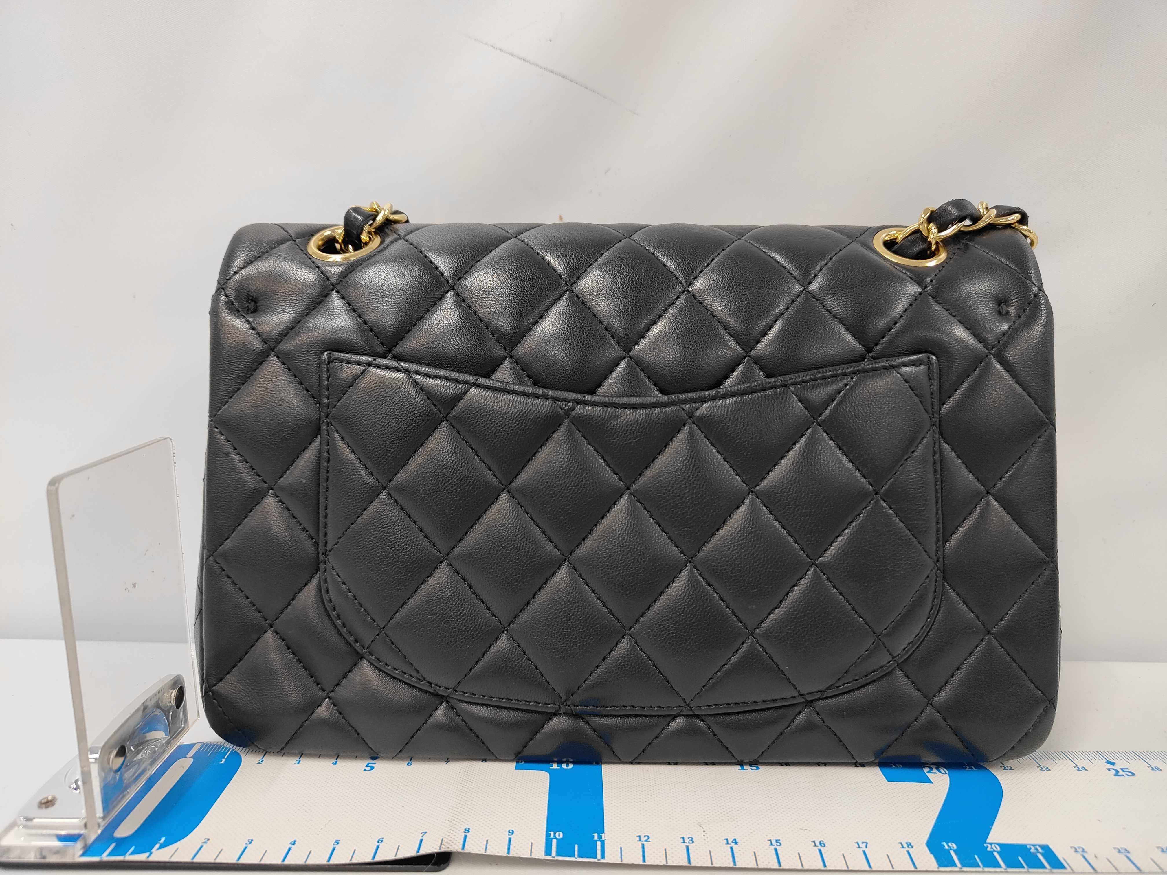 W-Flap 23 Chain Shoulder Bag, Matelassé Lambskin, Black, SS Shoulder Bag — view 2