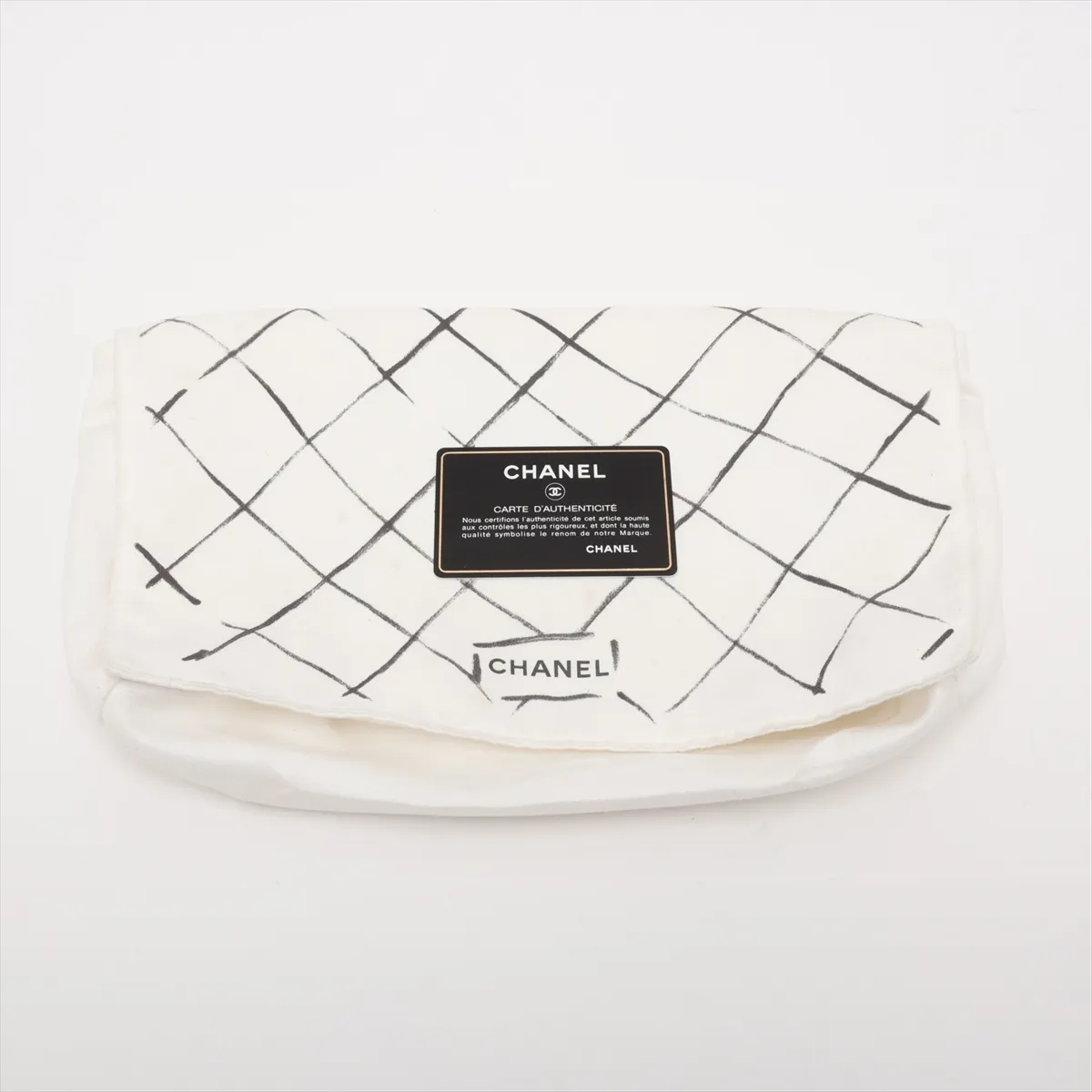 Matelassé Lambskin Single Flap Double Chain Bag, Camellia Design, Black with Gold Hardware, 19284509, Serial Number 19 — view 11