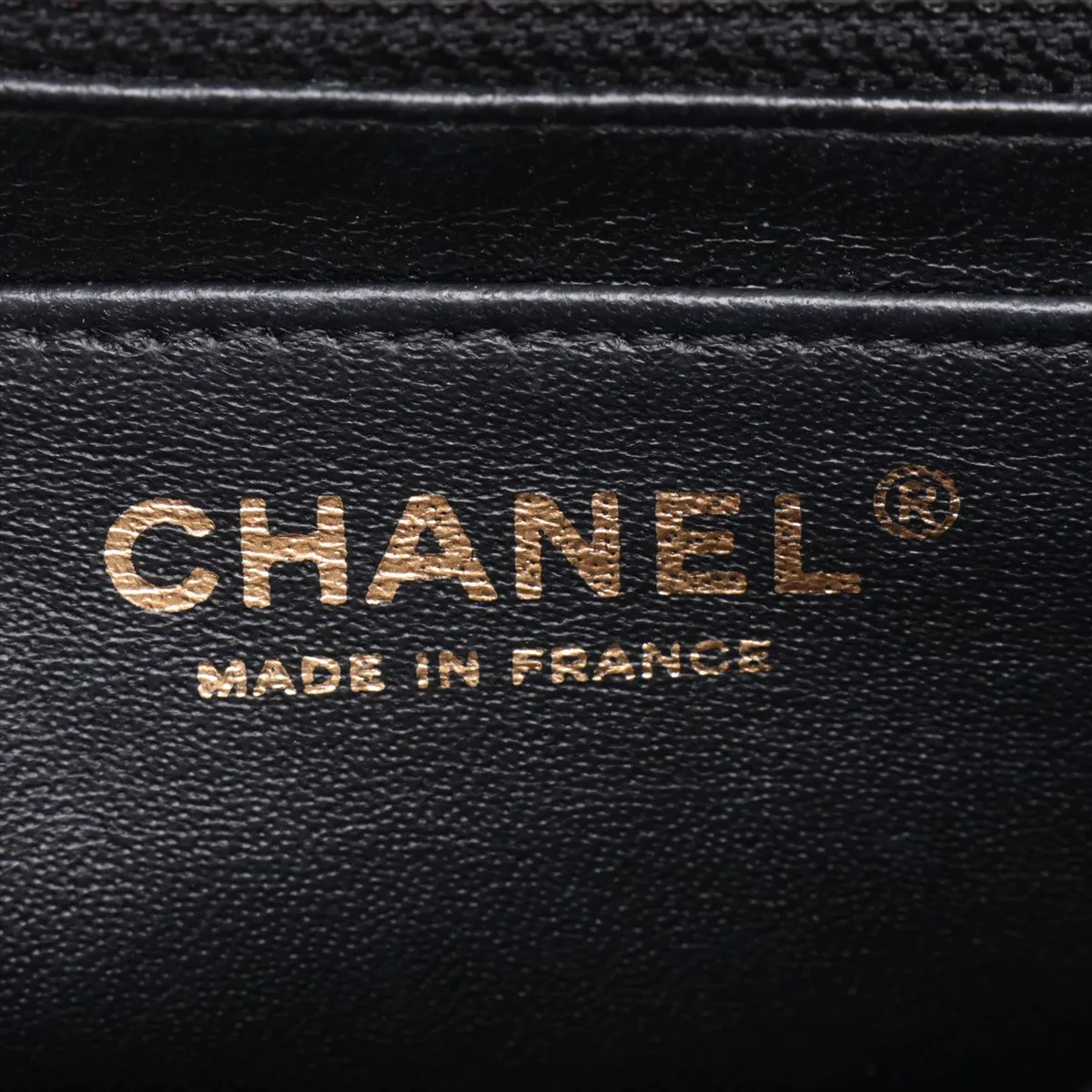 Matelassé Lambskin Single Flap Double Chain Bag, Camellia Design, Black with Gold Hardware, 19284509, Serial Number 19 — view 10