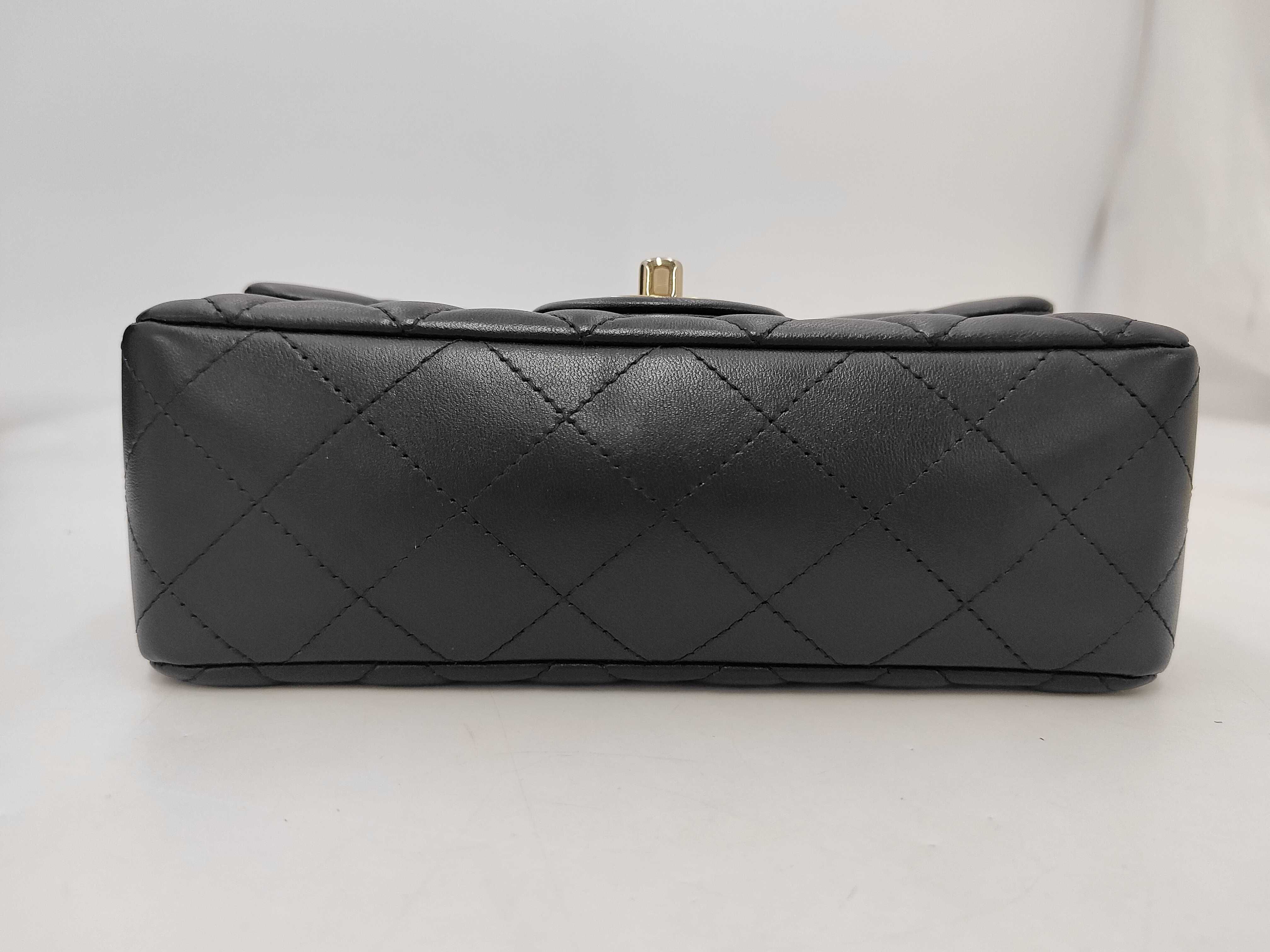 Matelassé Chain Shoulder Bag with Charm, Lambskin, Black, Gold Hardware — view 3
