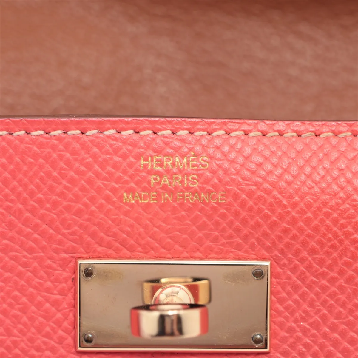 Kelly Wallet Long Verso Vaux Epson Long Wallet Rose Azalea x Gold Hardware Q:2013 — view 9