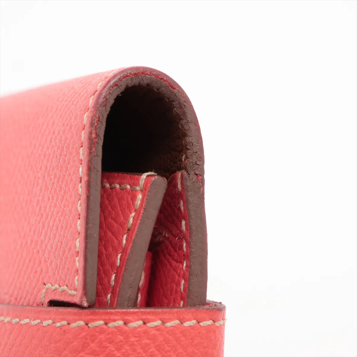 Kelly Wallet Long Verso Vaux Epson Long Wallet Rose Azalea x Gold Hardware Q:2013 — view 10