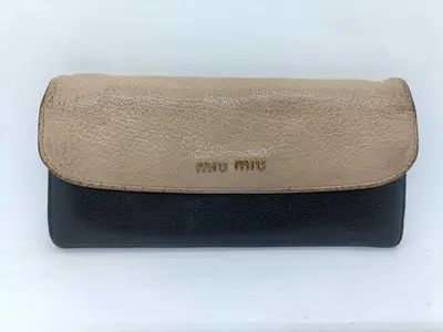 long wallet, two-tone wallet