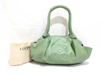 Nappa Aire Leather Handbag, Green