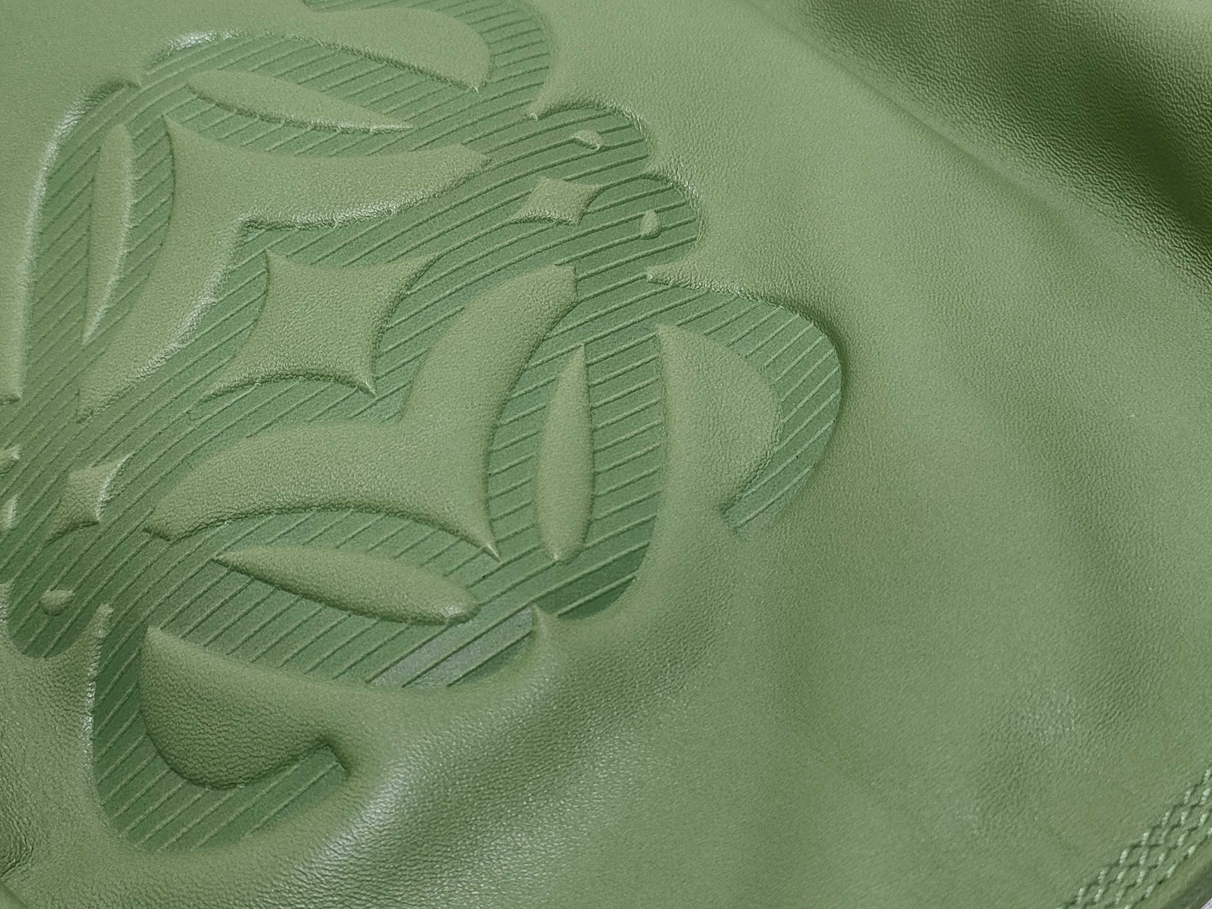 Nappa Aire Leather Handbag, Green — view 15