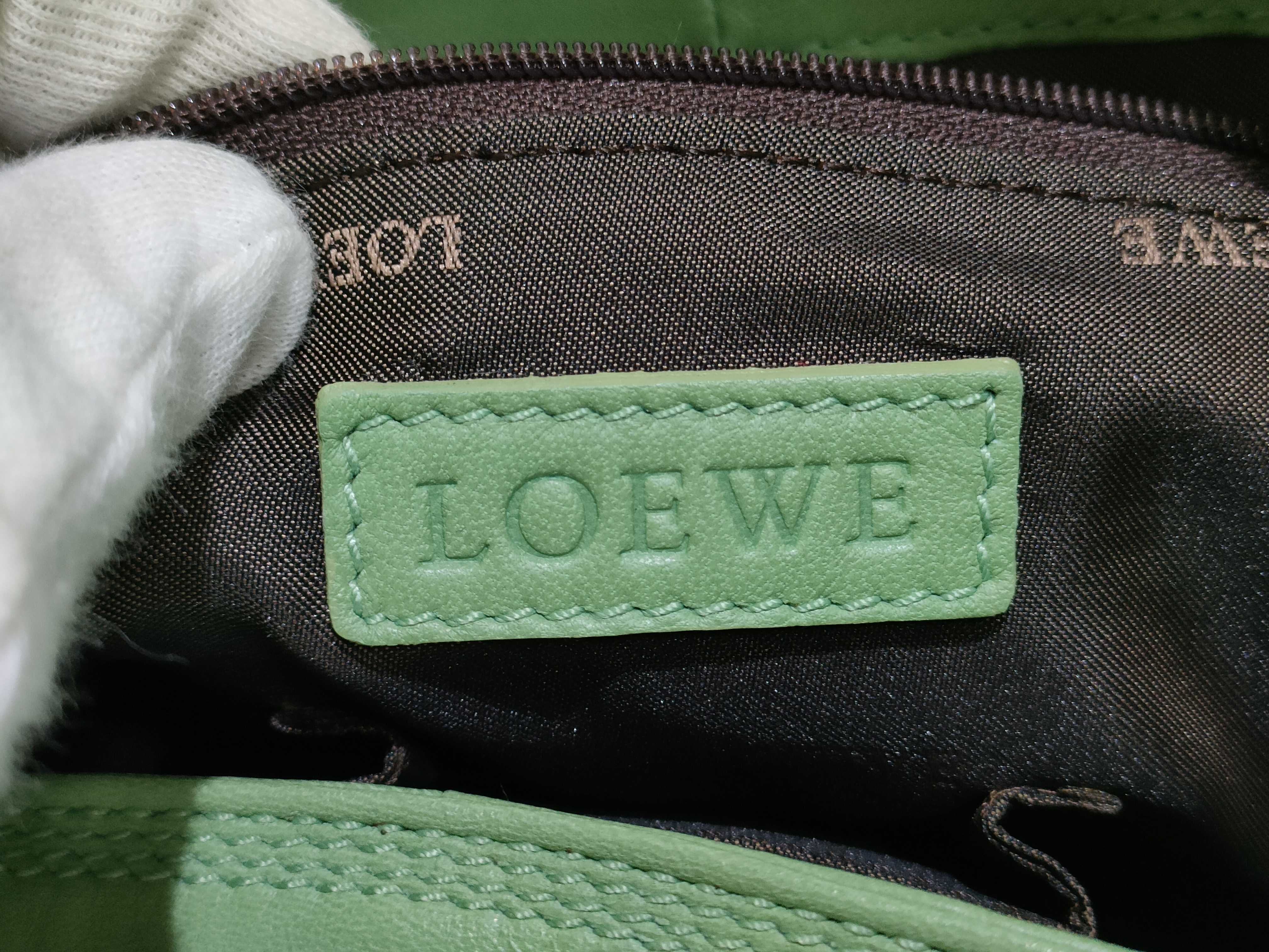 Nappa Aire Leather Handbag, Green — view 10