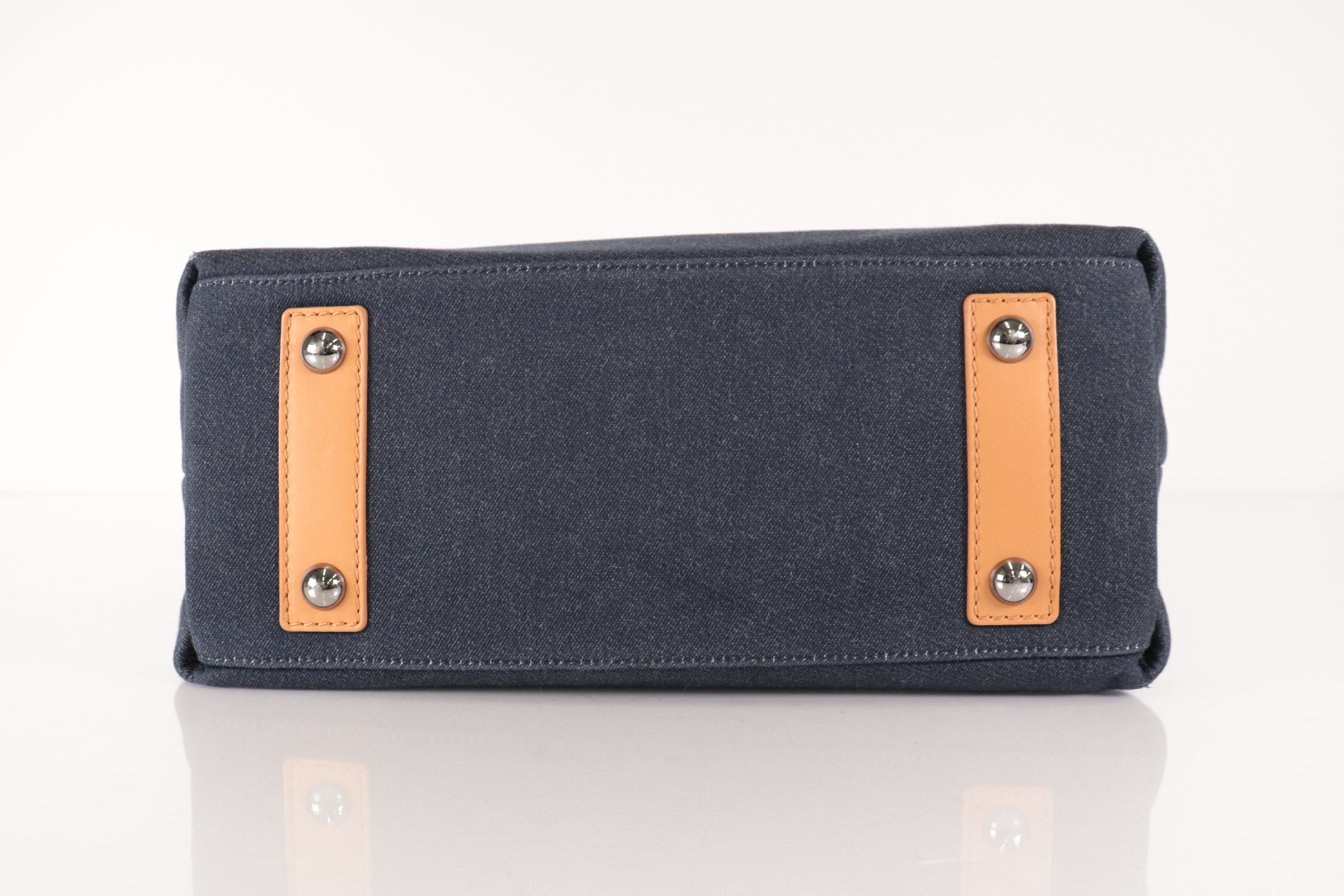 Denim Coco Mark 2-Way Tote Bag, Navy, Series 20s — view 6