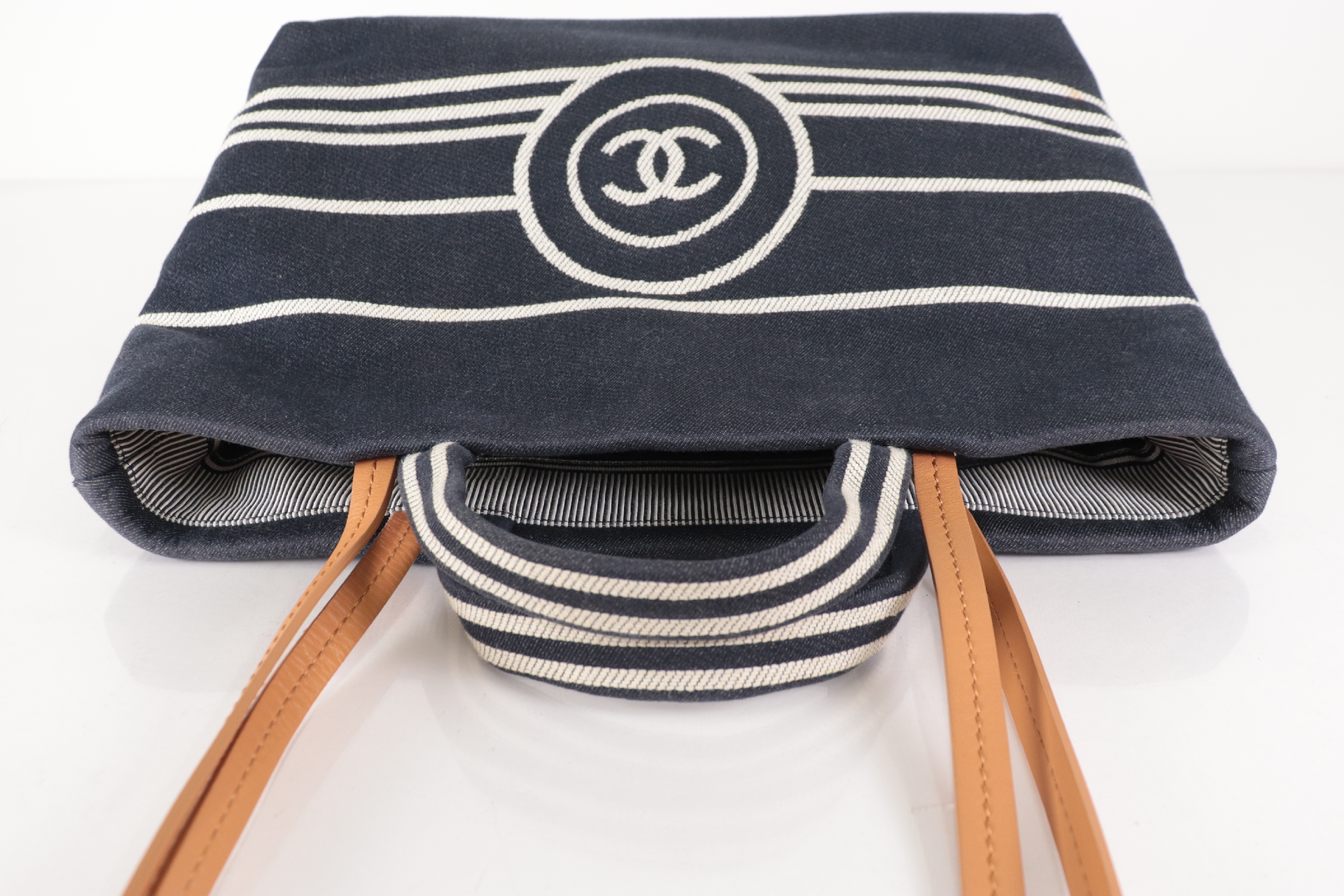 Denim Coco Mark 2-Way Tote Bag, Navy, Series 20s — view 7