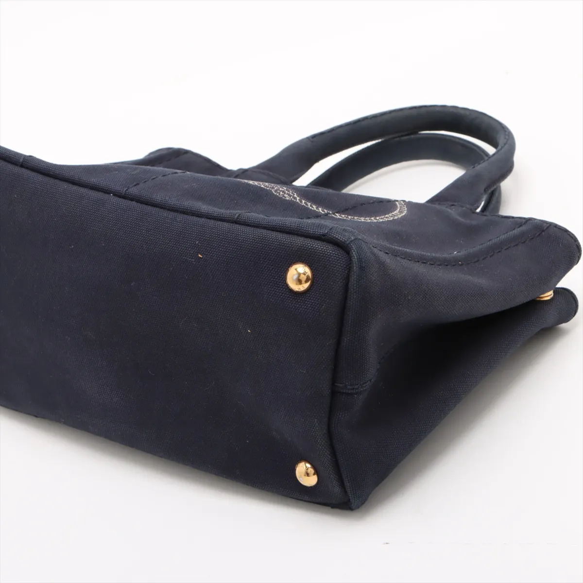 Canapa Canvas Handbag Navy Strapless — view 3