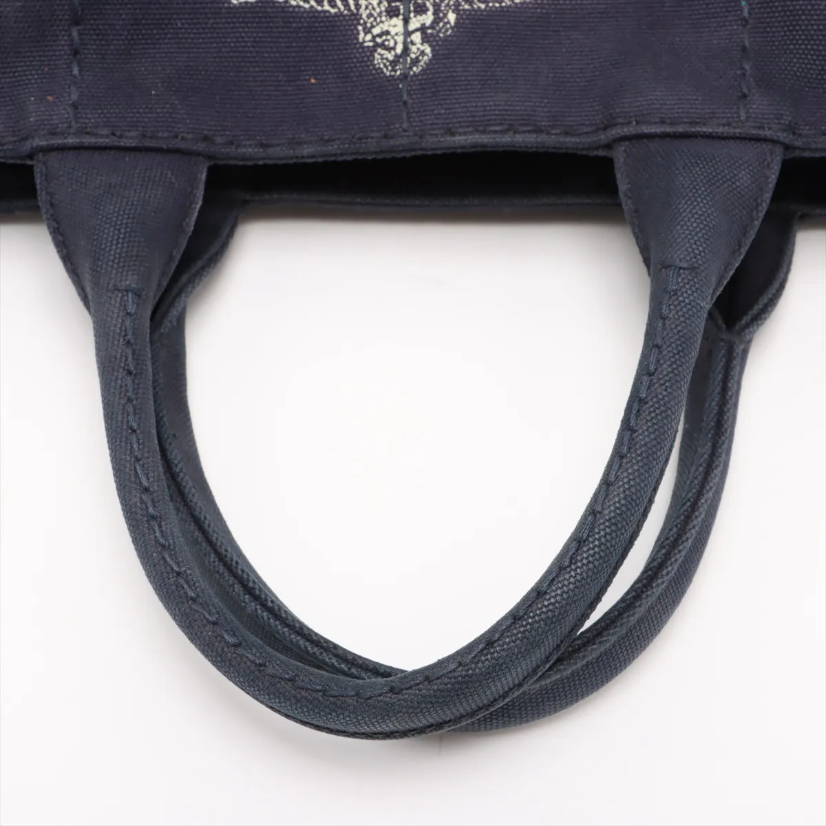 Canapa Canvas Handbag Navy Strapless — view 5
