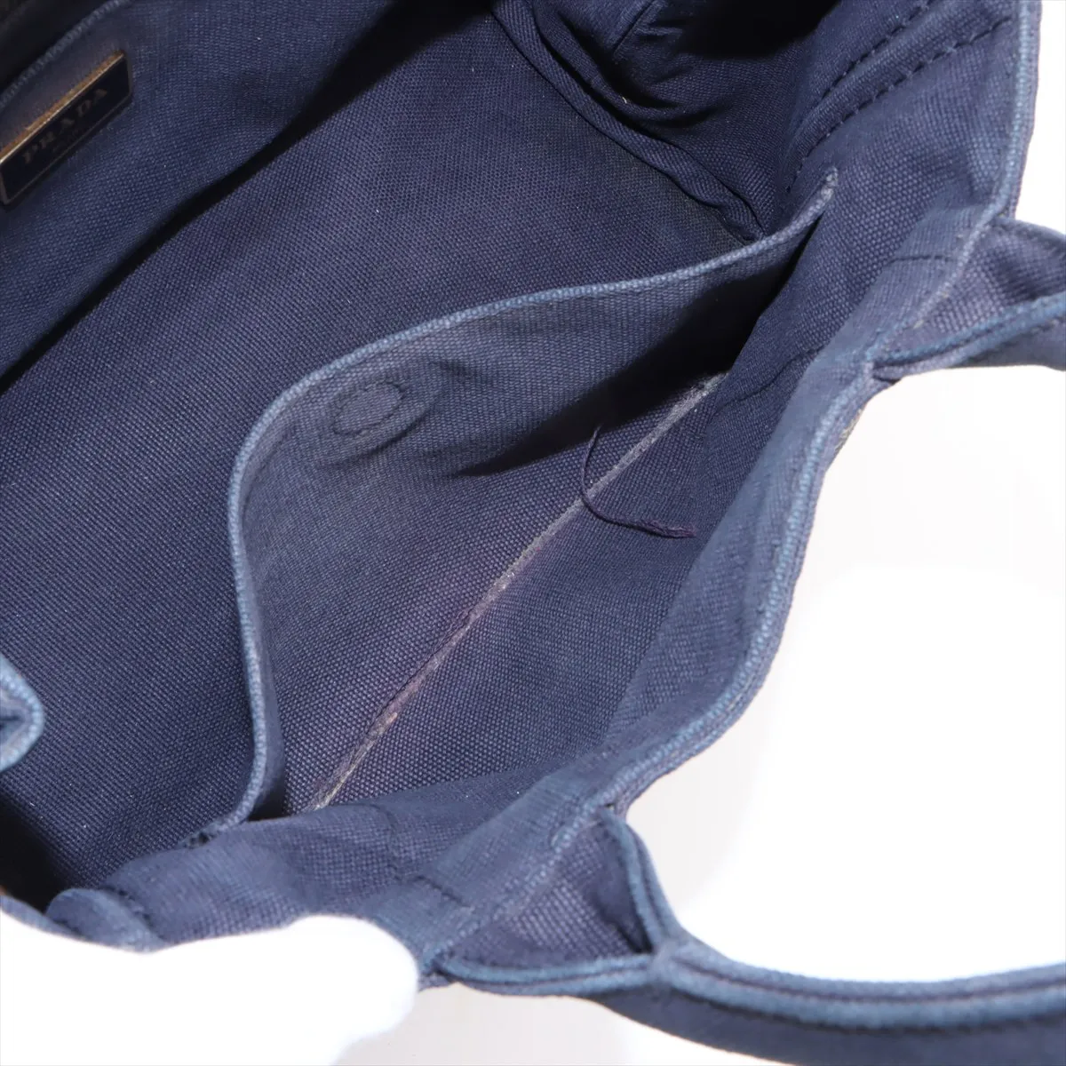 Canapa Canvas Handbag Navy Strapless — view 10