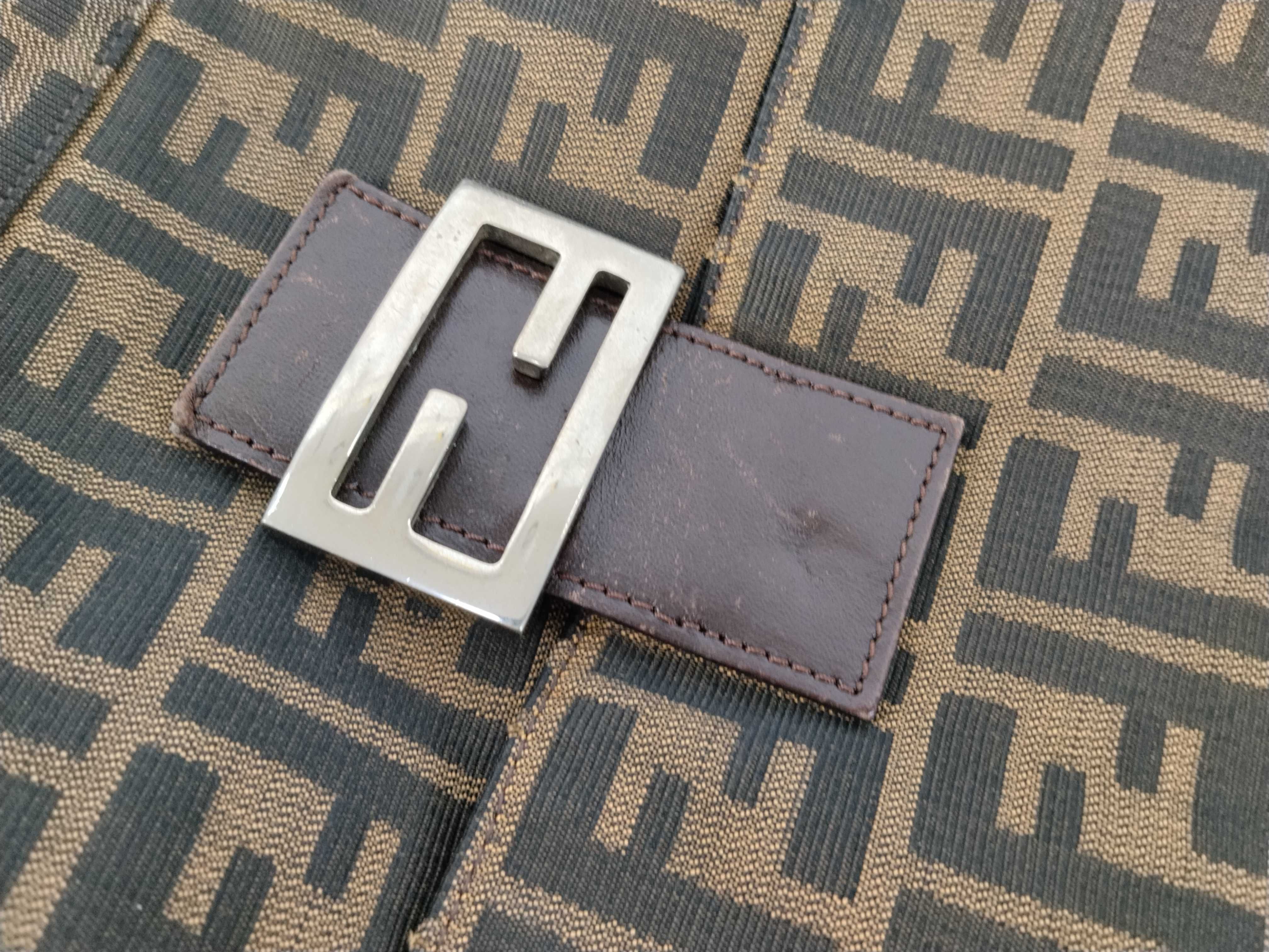 Zucca pattern Fendi Zucca handbag Mamma Bucket brown handbag — view 8