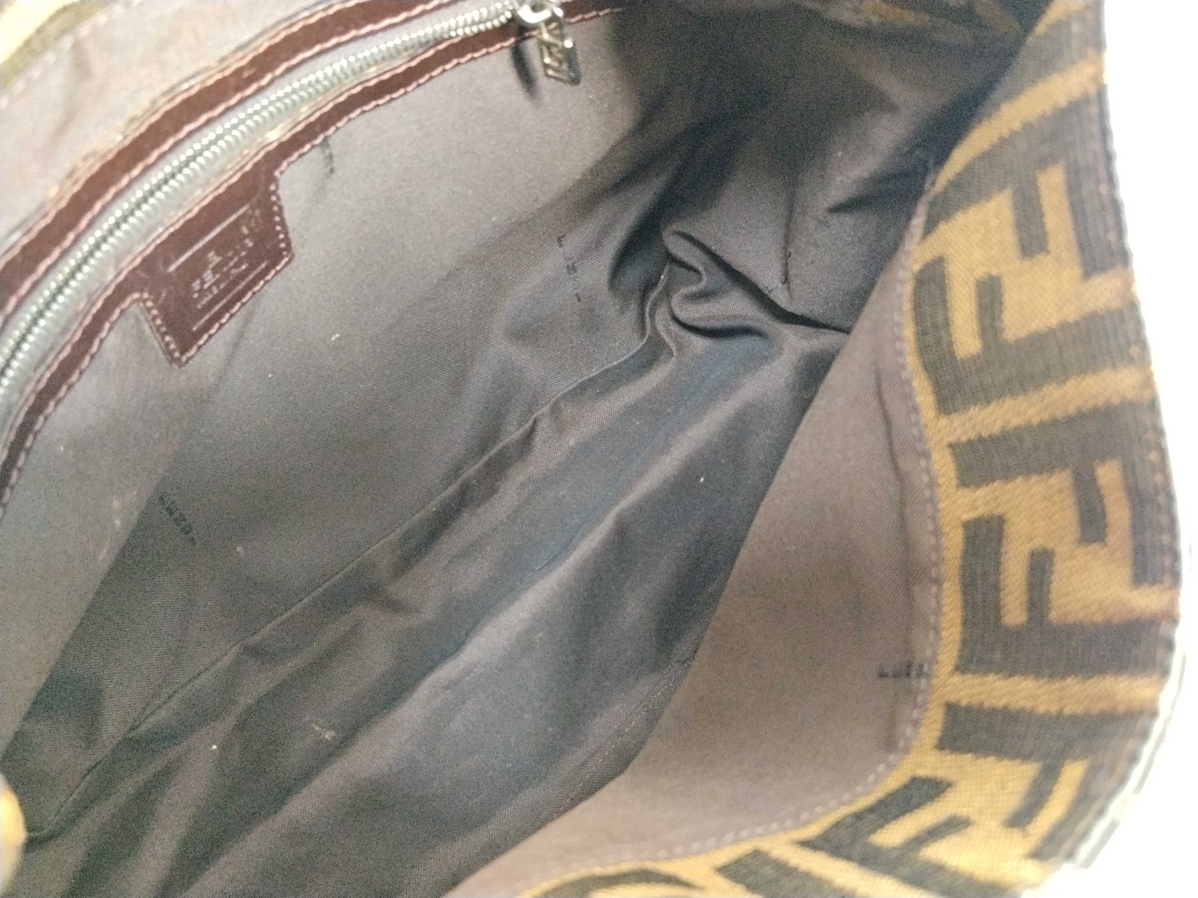 Zucca pattern Fendi Zucca handbag Mamma Bucket brown handbag — view 10
