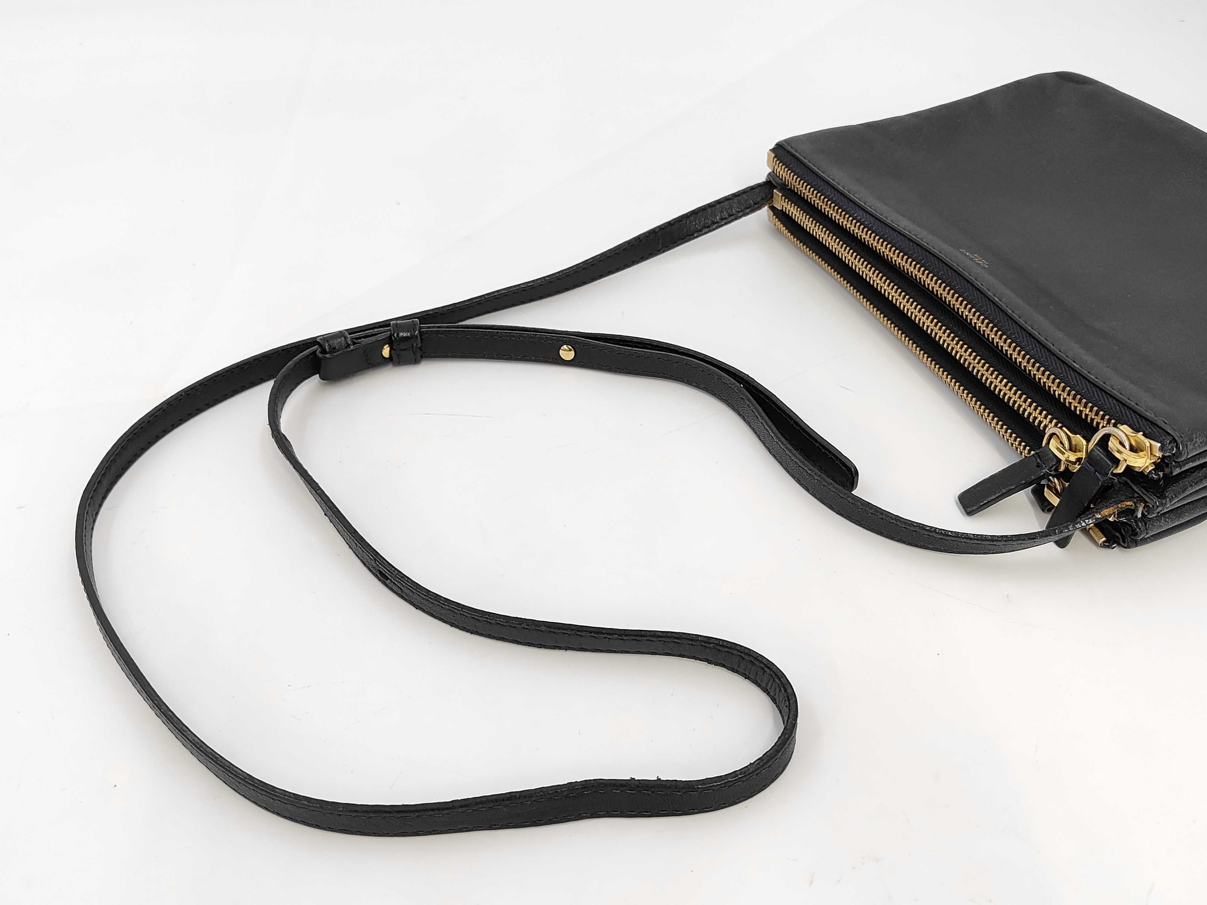 logo leather shoulder bag — view 3