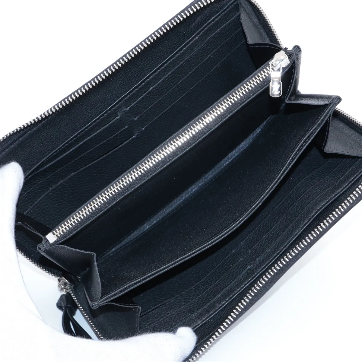 LV logo Zippy Lockme M62622 Noir Round Zip Wallet (RFID detected) — view 3