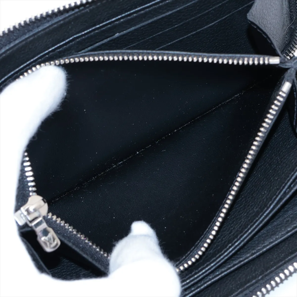 LV logo Zippy Lockme M62622 Noir Round Zip Wallet (RFID detected) — view 10